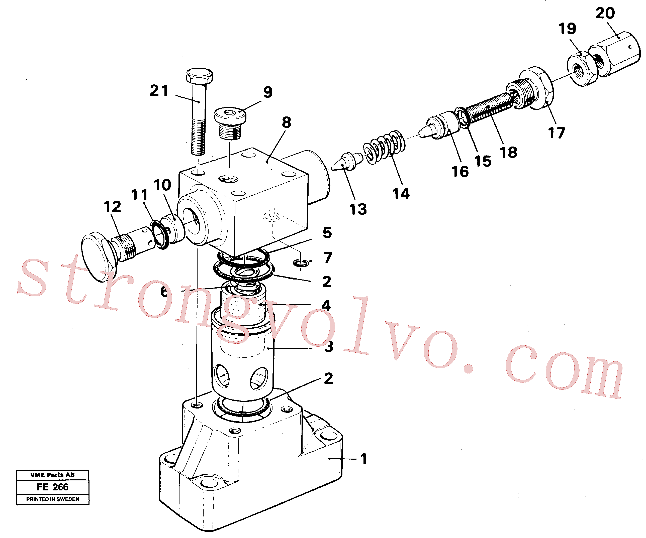 VOE14234386 Volvo Válvula de limitação da pressão(FE266 Montagem)