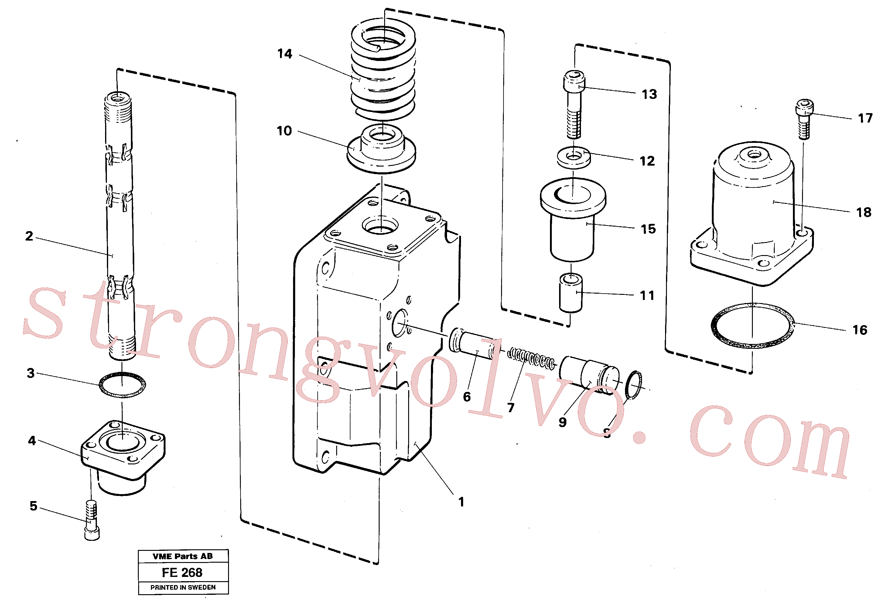 Volvo VOE14023268 Parafuso Volvo Acessórios para escavadeira