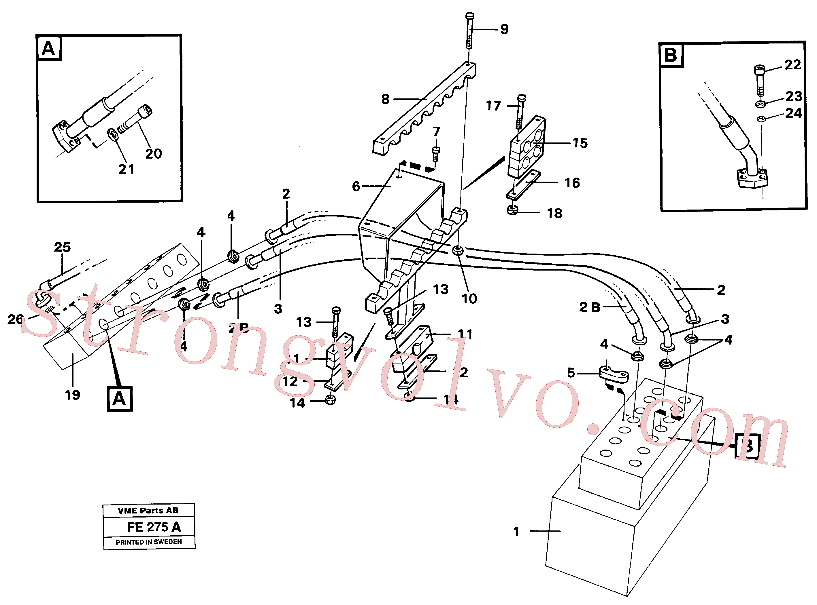 VOE14236150 Retentor de mangueira Volvo escavadeira