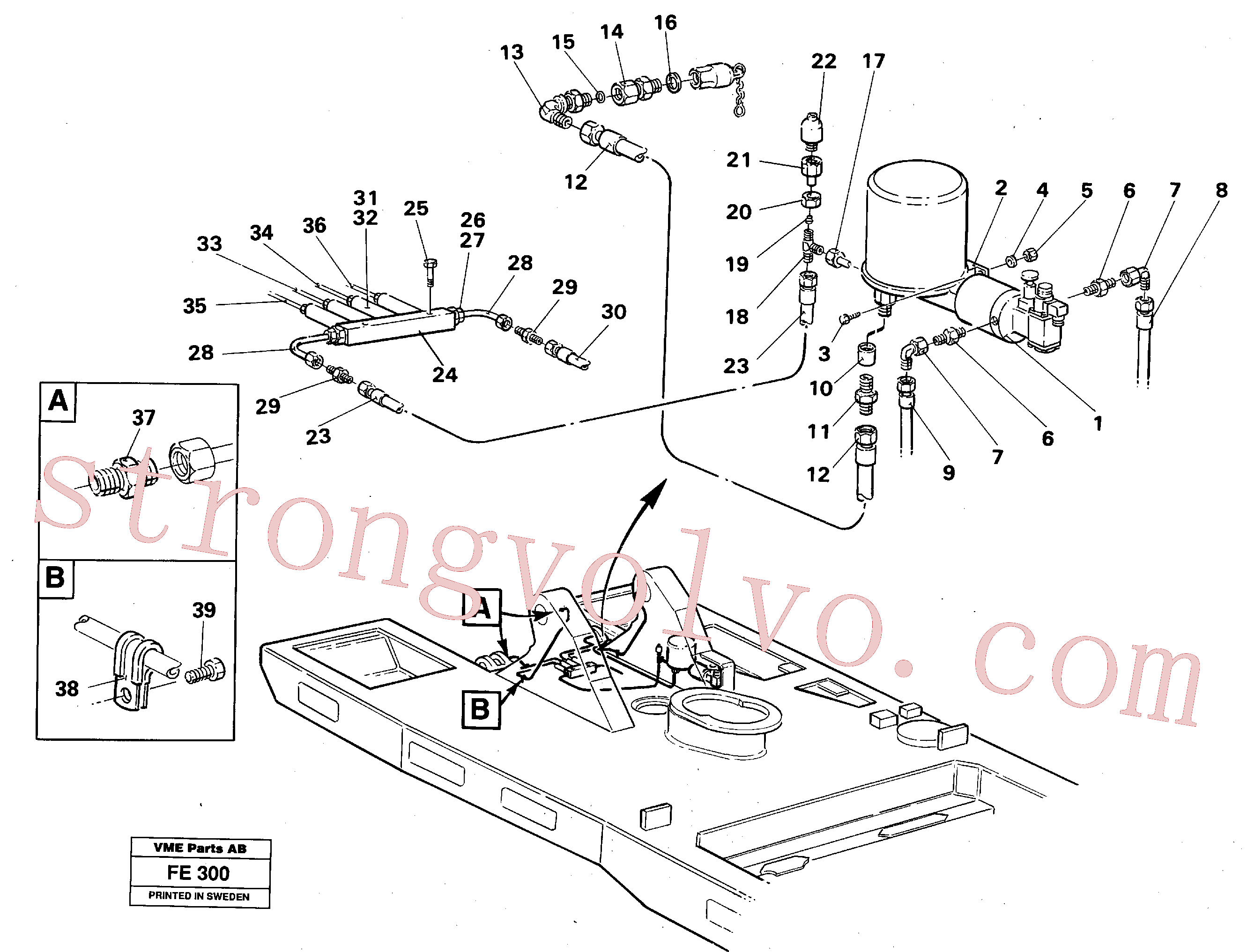 VOE14248373 Tubo Volvo escavadeira