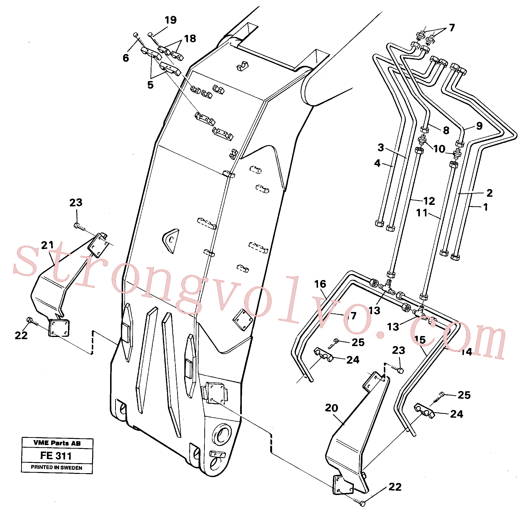 VOE14230320 Tube Assembly Volvo escavadeira