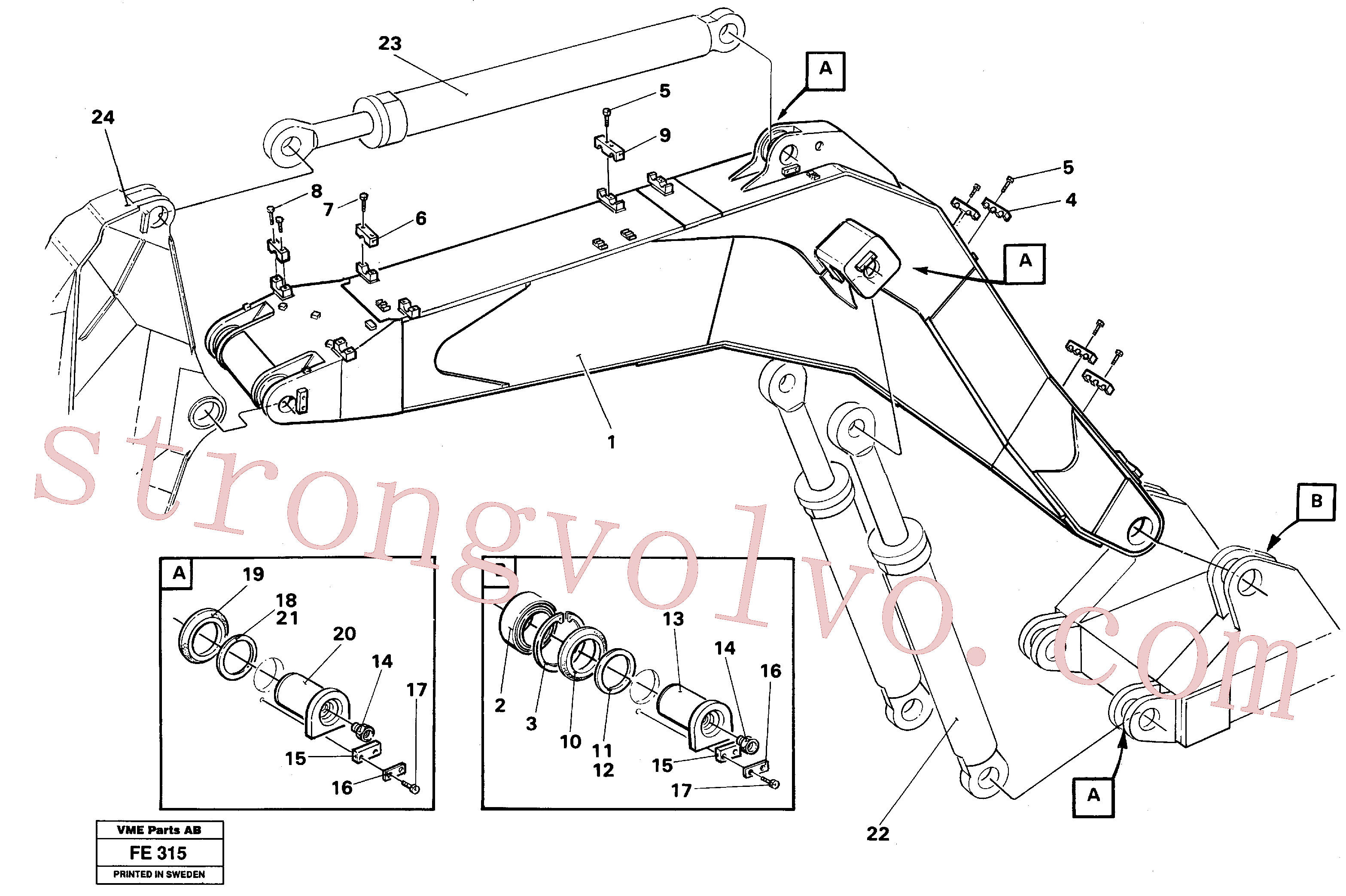 Volvo Montagem VOE14025253 Mancal articulação Acessórios