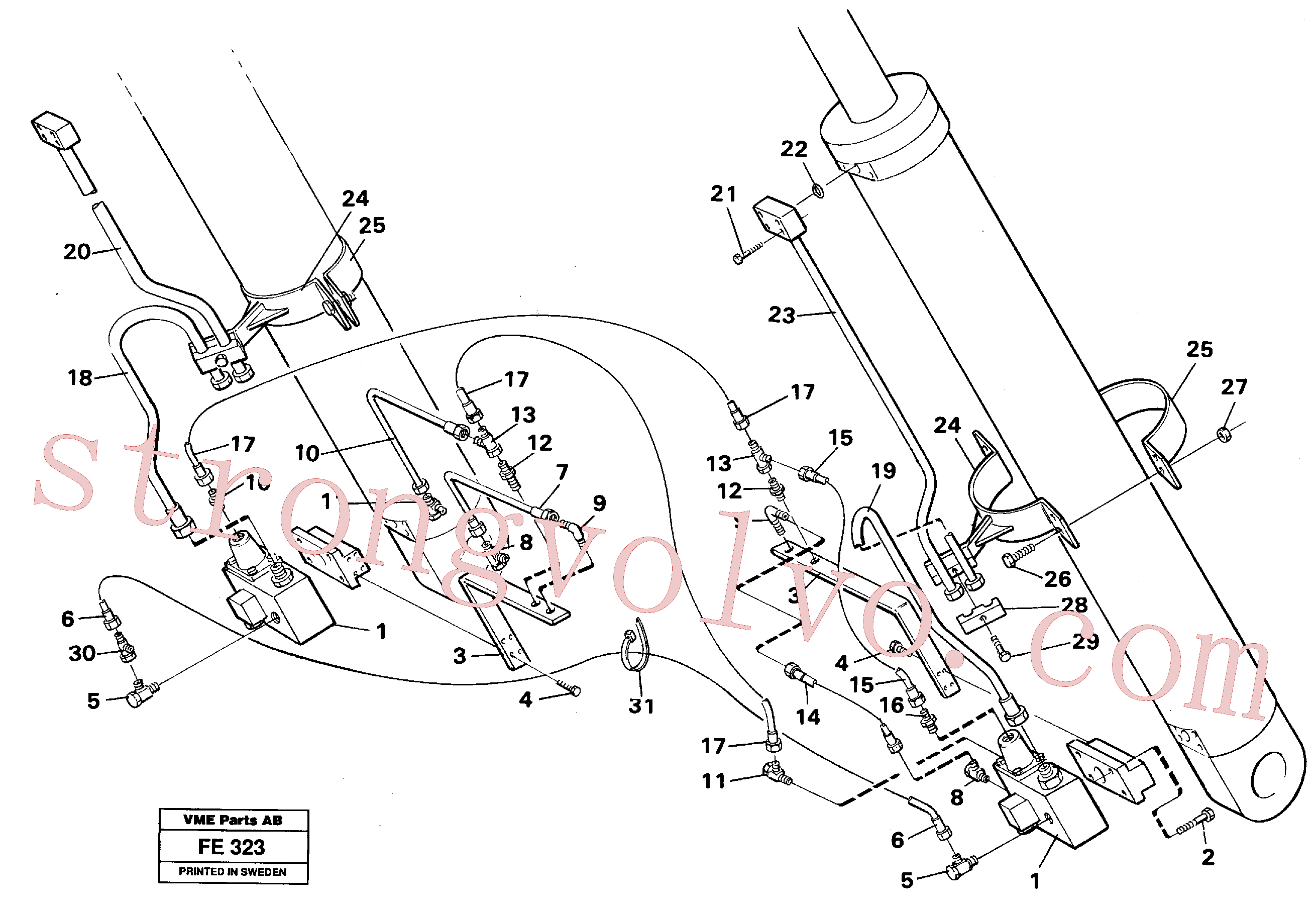 Atacado VOE14231239 Tube Assembly Volvo escavadeira