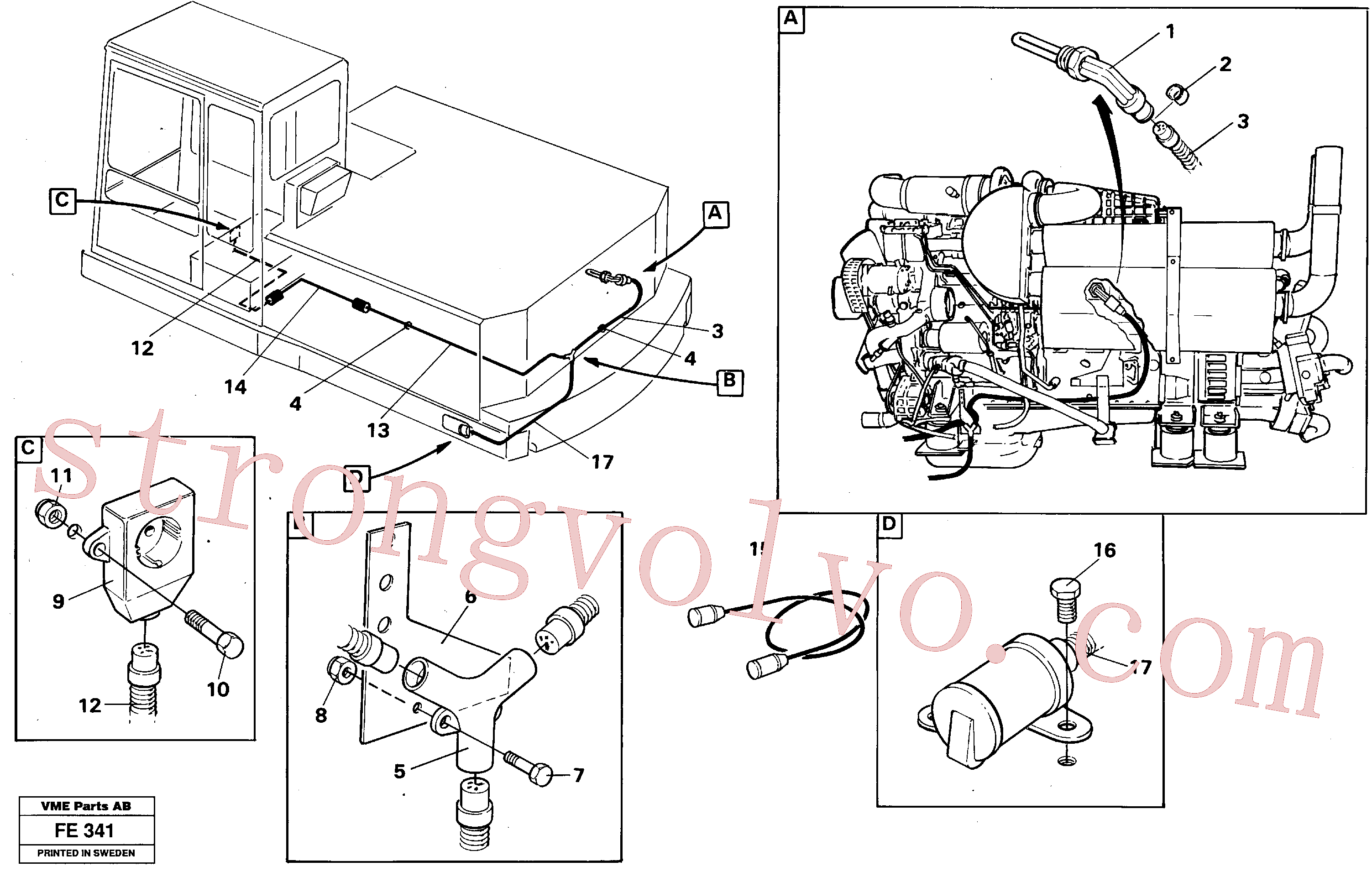 VOE14210353 Volvo Aquecedor do motor(FE341 Montagem)