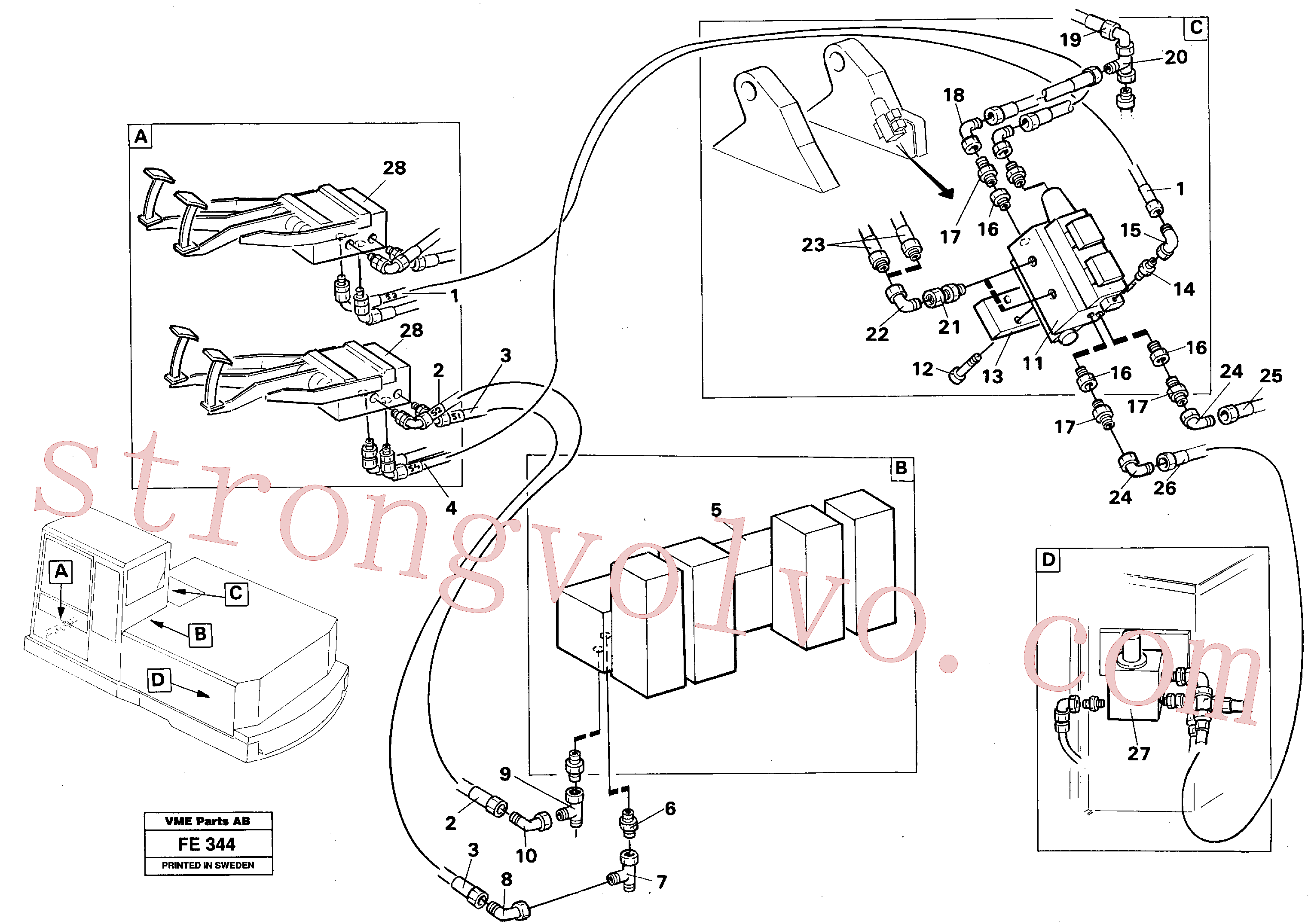 Volvo VOE14279437 Attaching Plate Volvo Acessórios para escavadeira