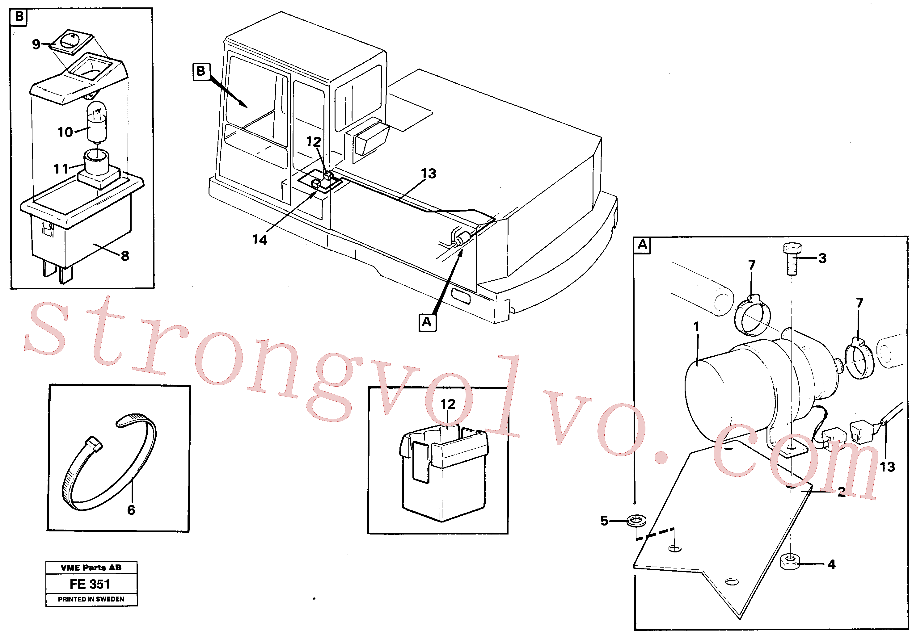 VOE14254066 Chicote cabos Inscreva-se para Volvo Acessórios para escavadeira