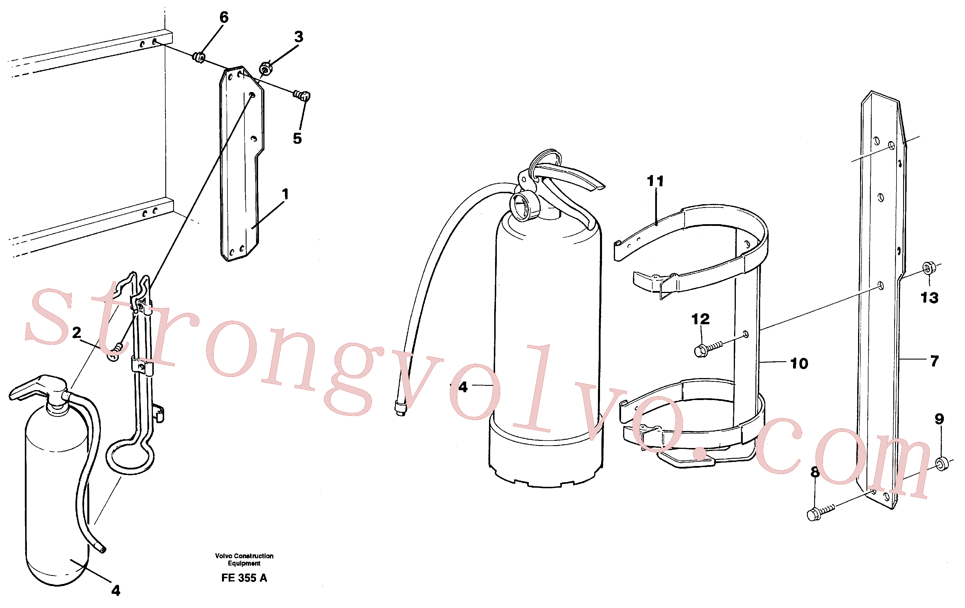 VOE14026097 Volvo Extintor de incêndio(FE355A Montagem)