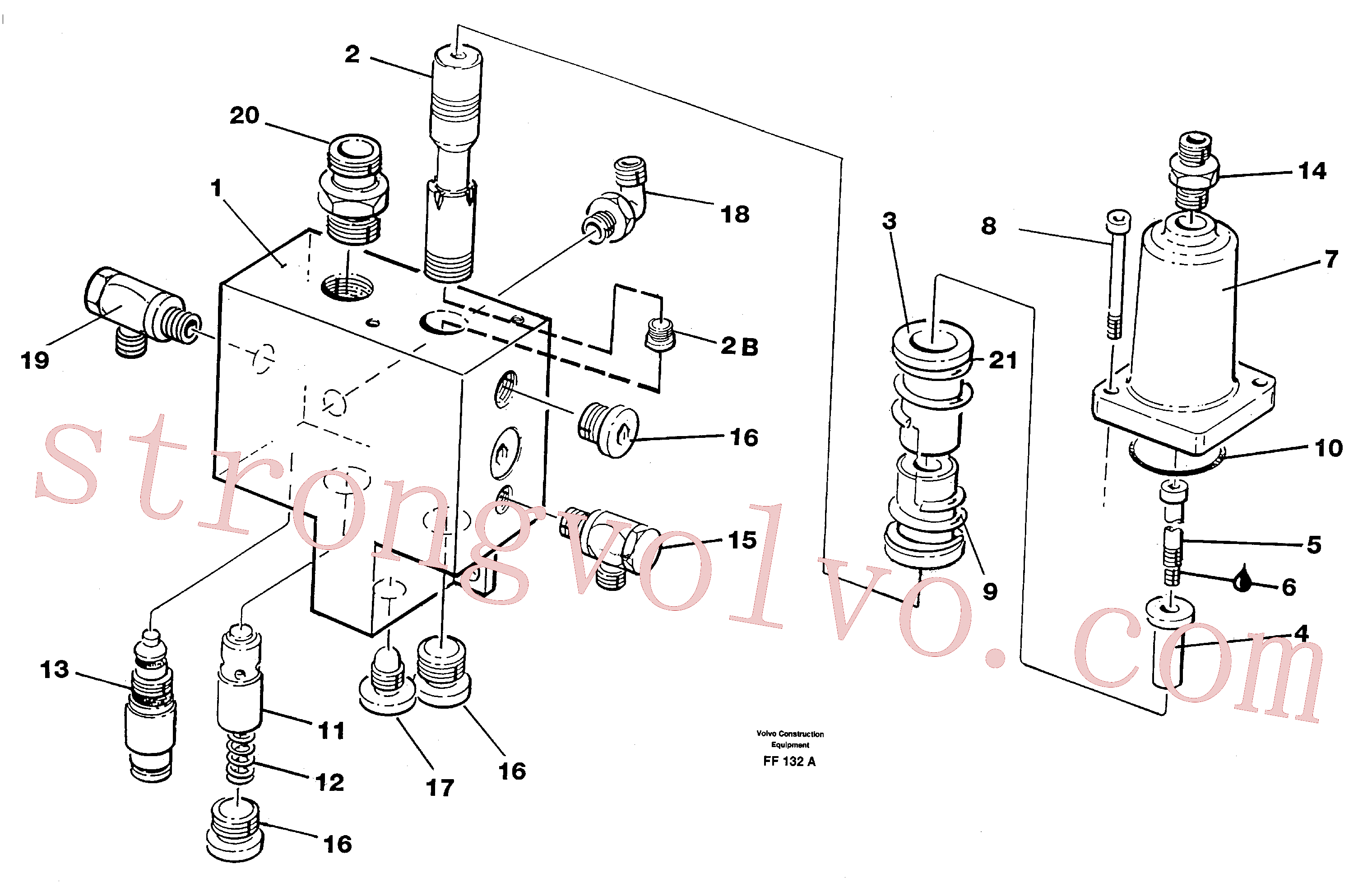 Volvo Montagem VOE14342762 Line Brk Valve Acessórios