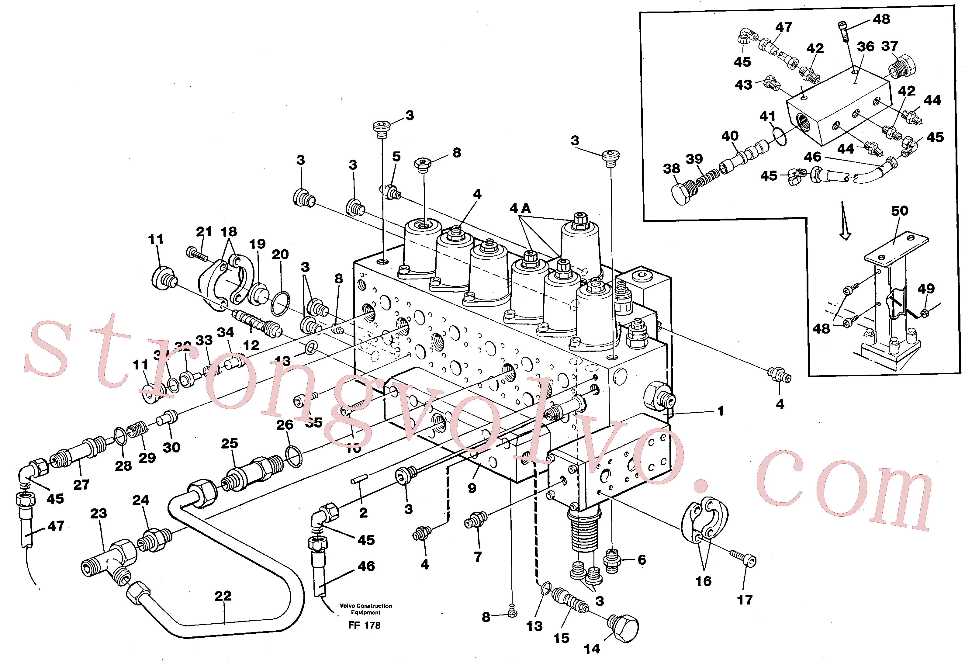 VOE13959209 Parafuso soquete sext Volvo escavadeira