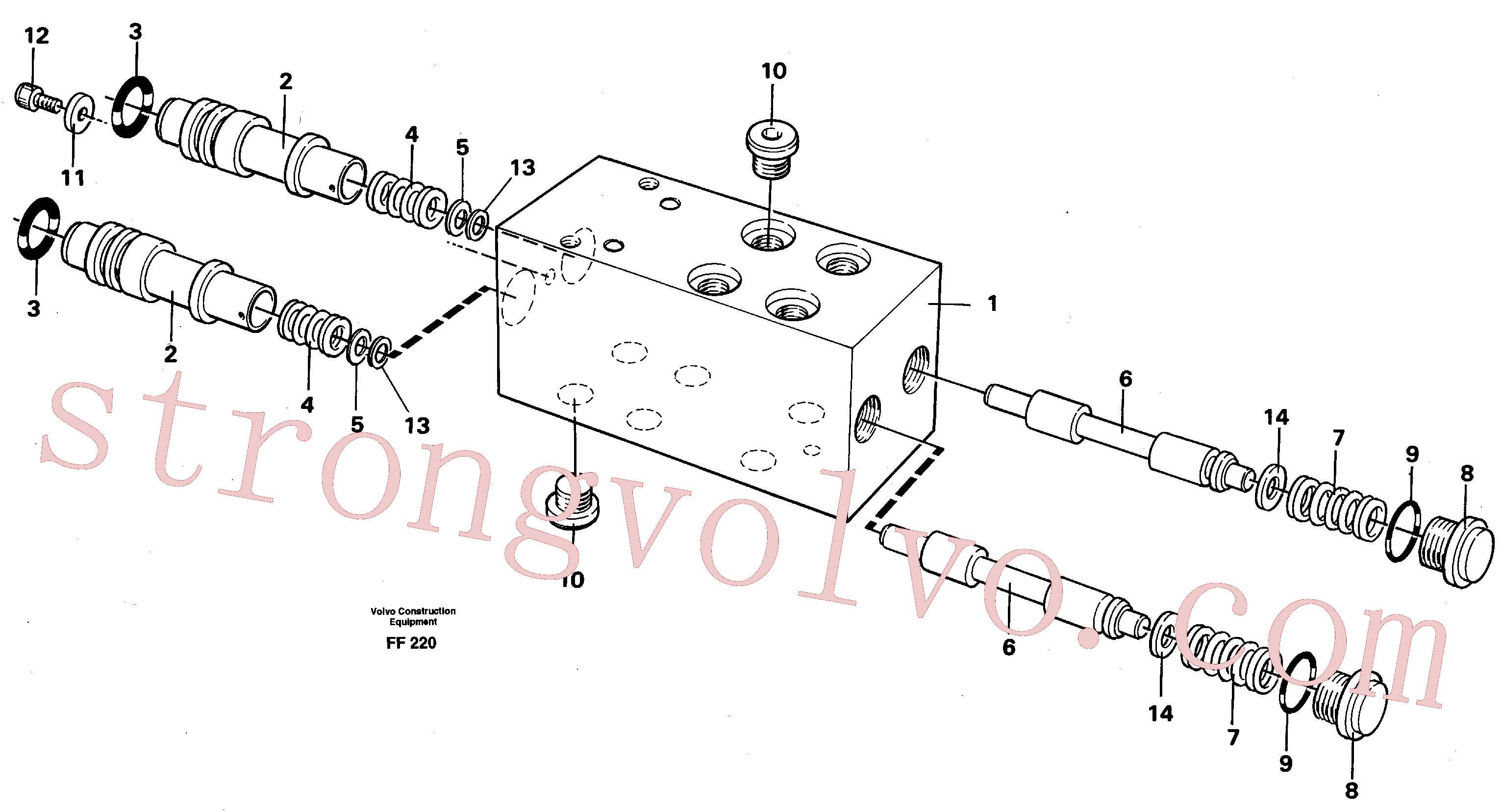 Volvo Acessórios para escavadeira VOE14054203 Válvula Acessórios