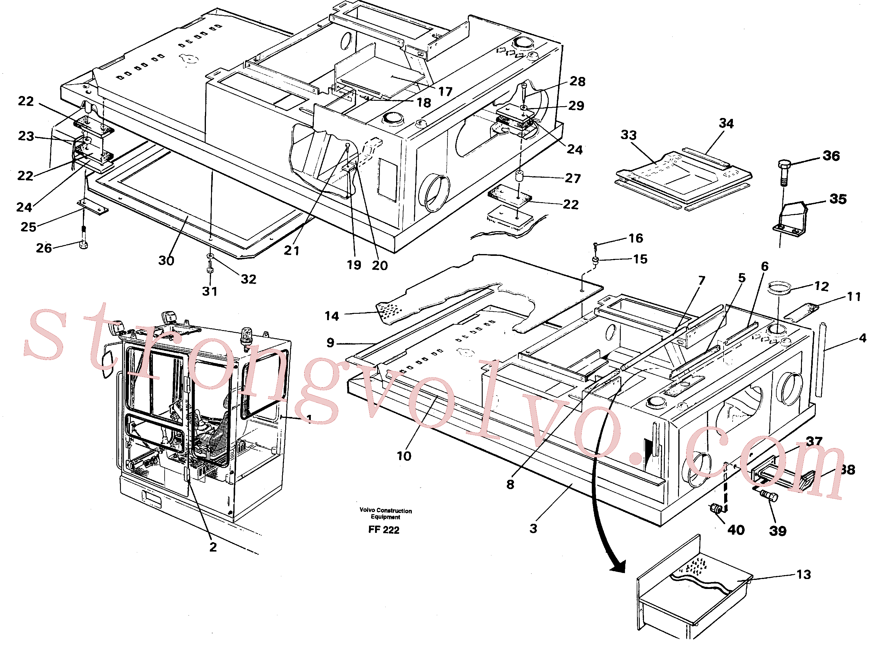 China Made VOE955344 Parafuso sextavado Volvo Acessórios para escavadeira