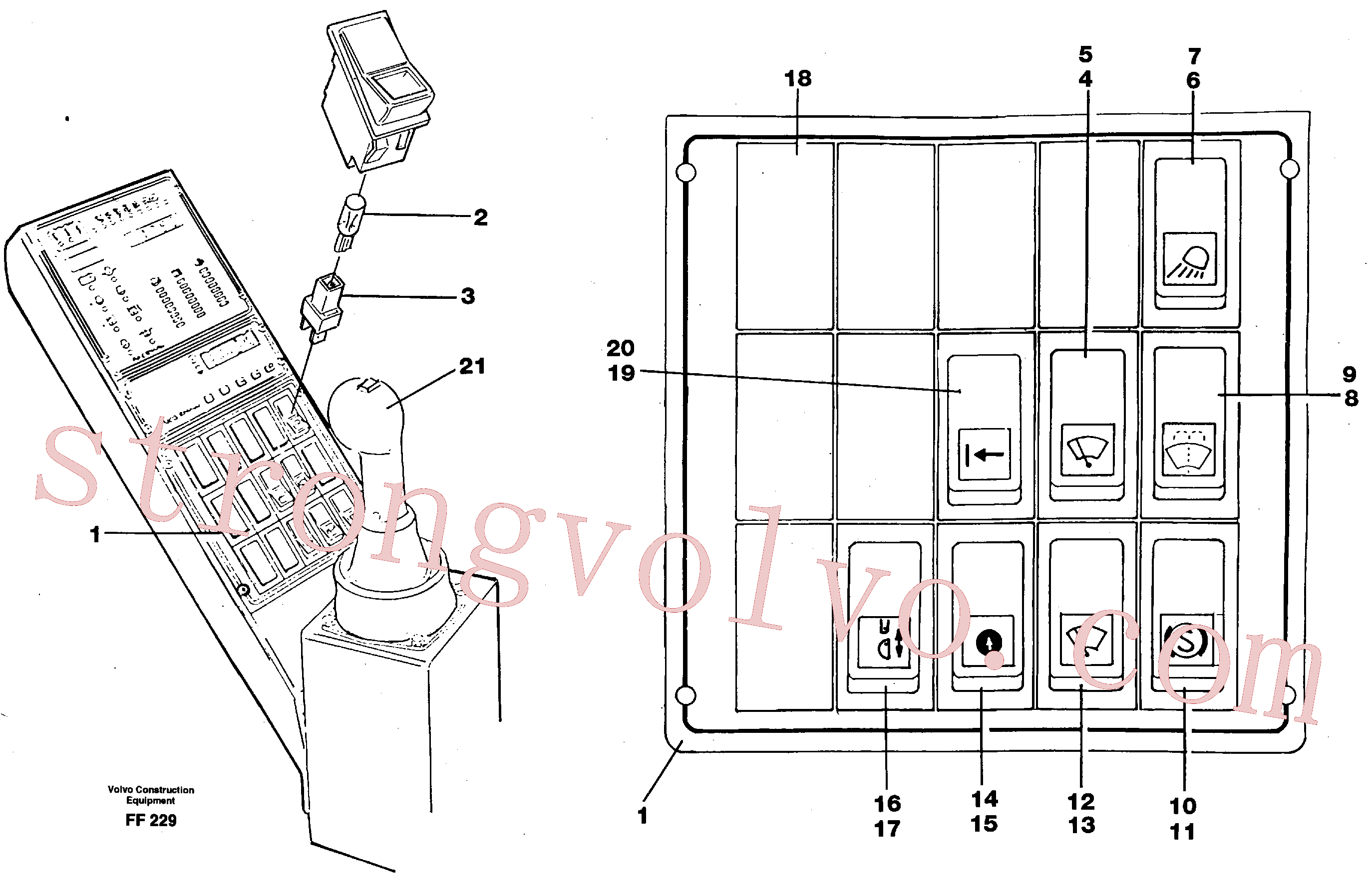 VOE14215469 Placa dos símbolos Inscreva-se para Volvo Acessórios para escavadeira