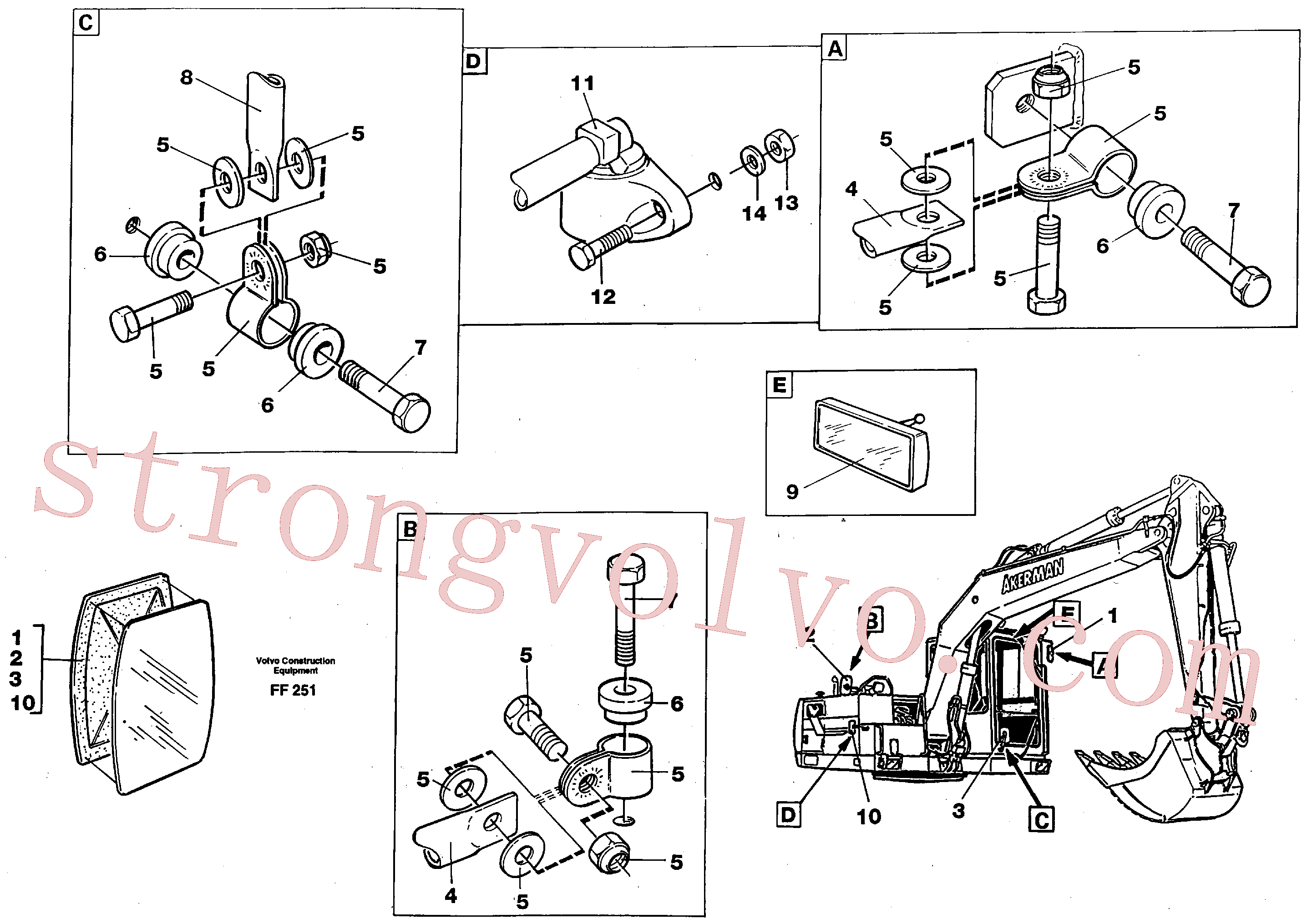 VOE14212844 Volvo Espelho retrovisor(FF251 Montagem)