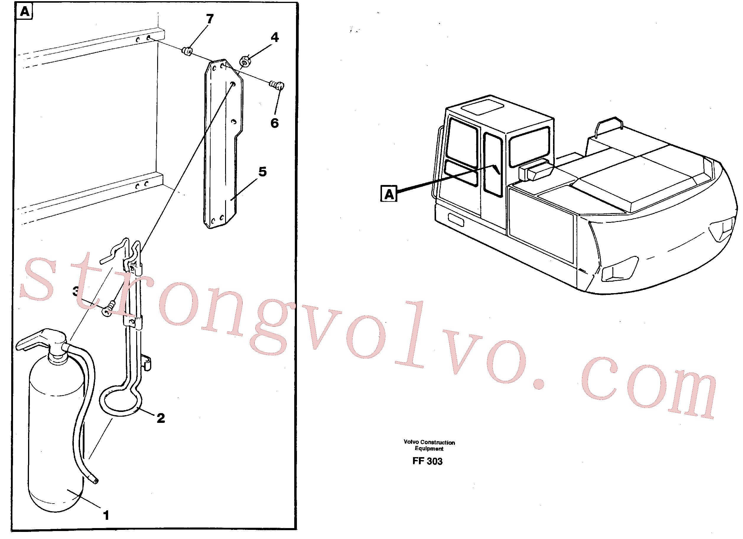 VOE14248861 Volvo Extintor de incêndio(FF303 Montagem)