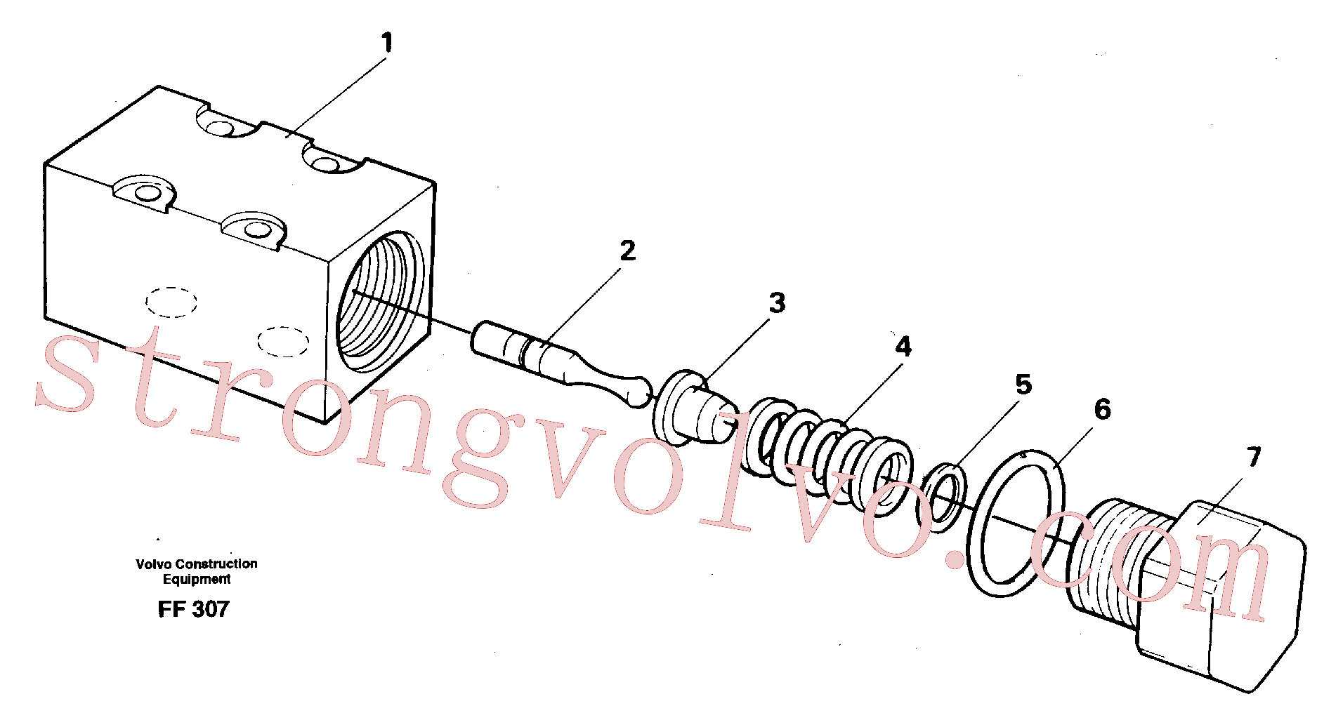 VOE14055972 Volvo Válvula de limitação da pressão(FF307 Montagem)
