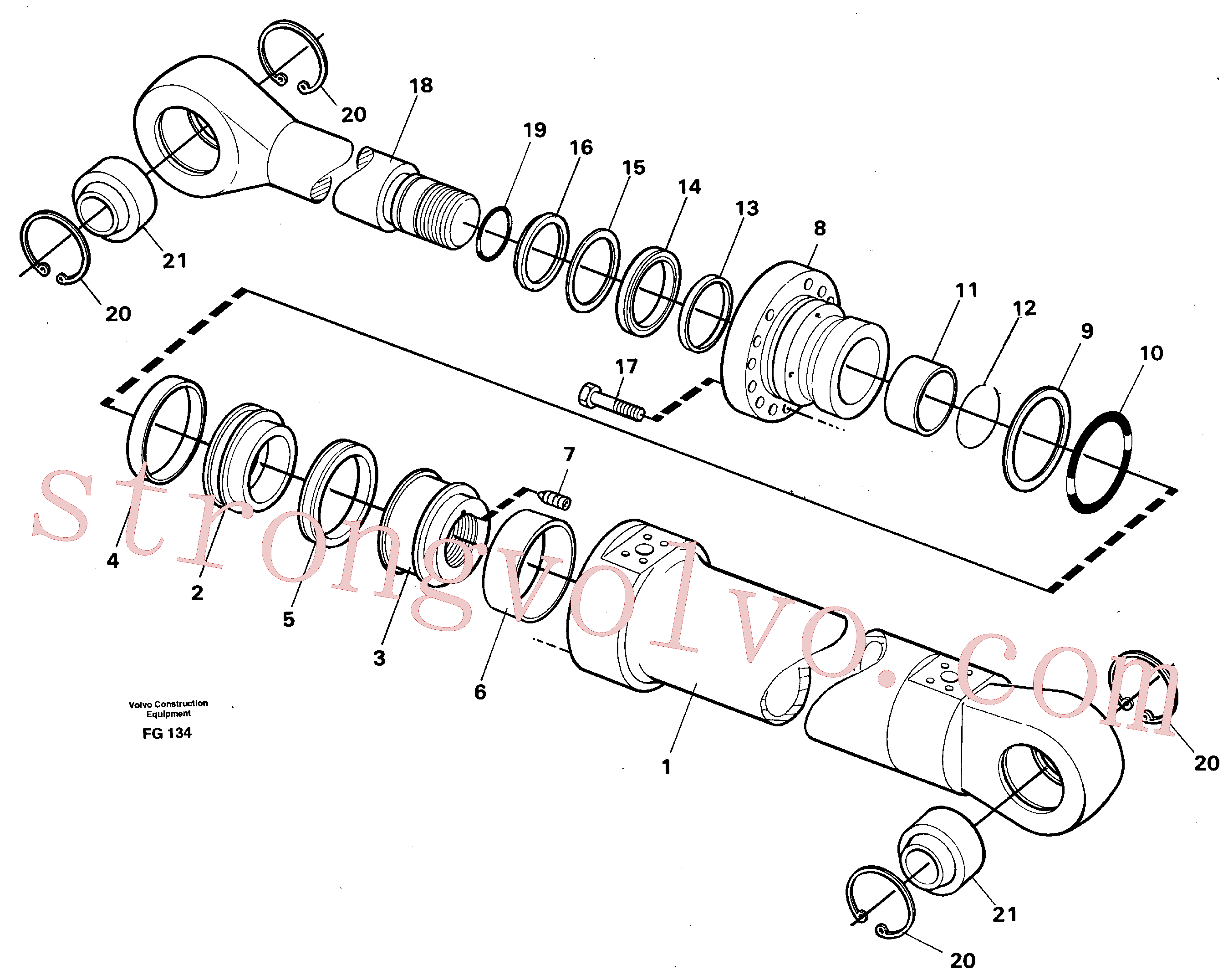 VOE4780220 Volvo Cilindro da lança(FG134 Montagem)