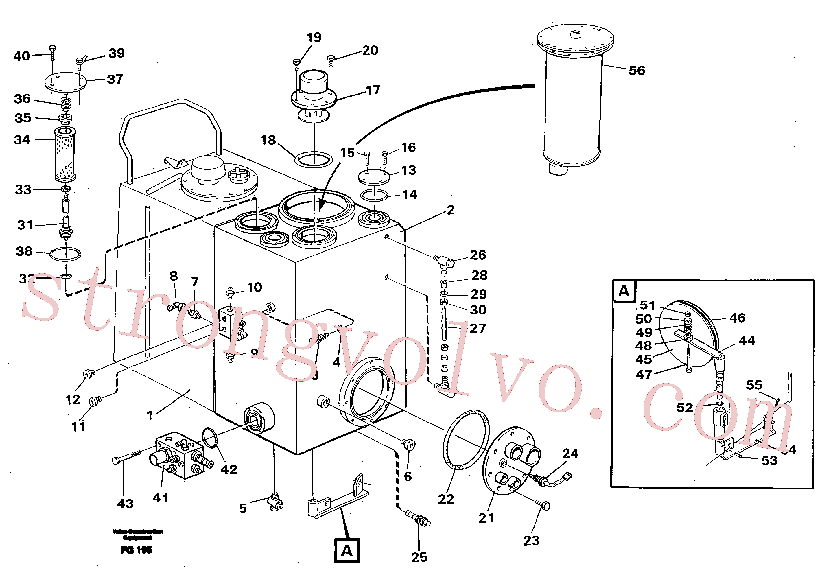 VOE925280 Volvo Depósito de óleo hidráulico(FG195 Montagem)
