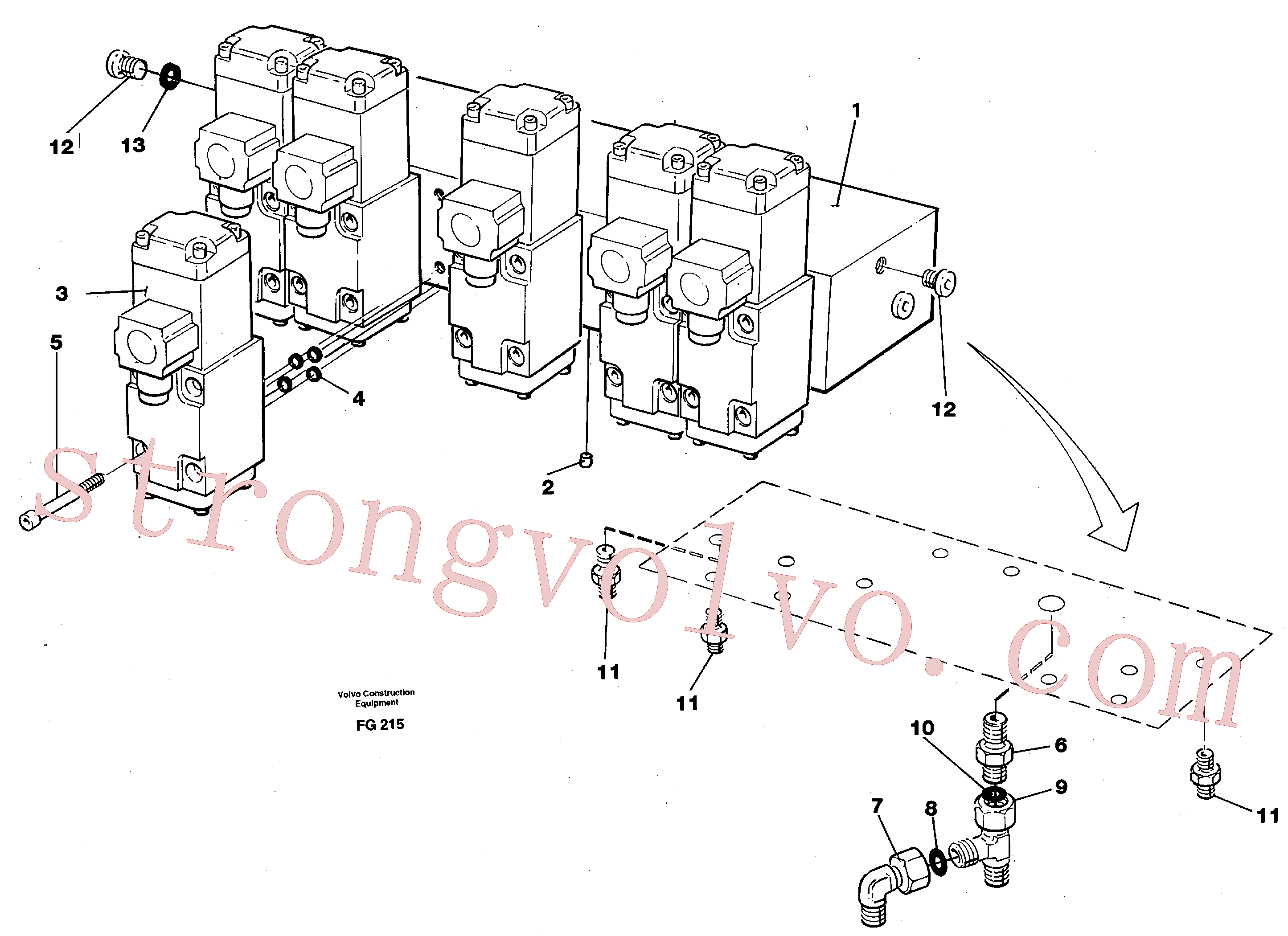 Atacado VOE14254968 Valve block Volvo escavadeira