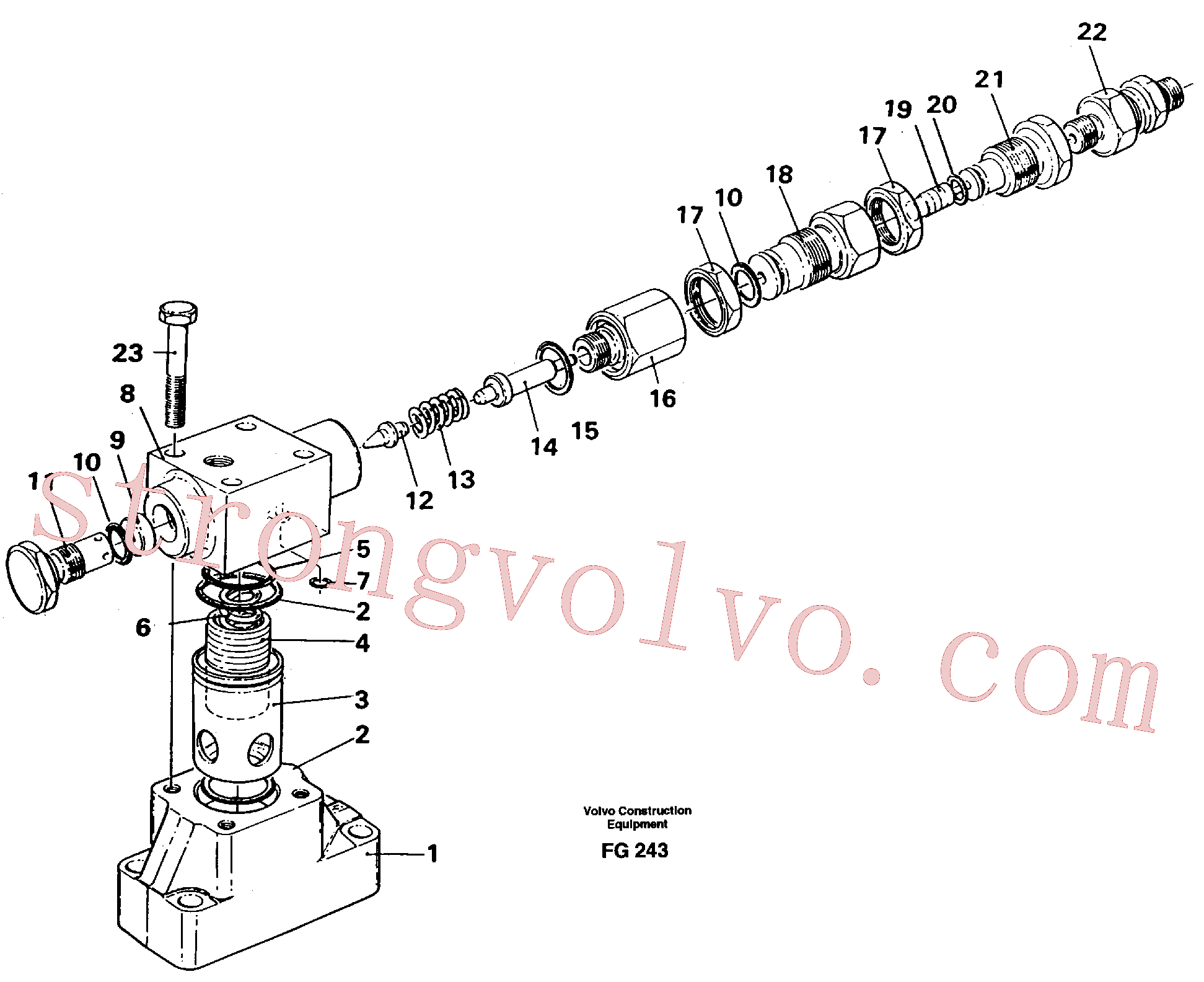 VOE14024620 Volvo Válvula de limitação da pressão(FG243 Montagem)