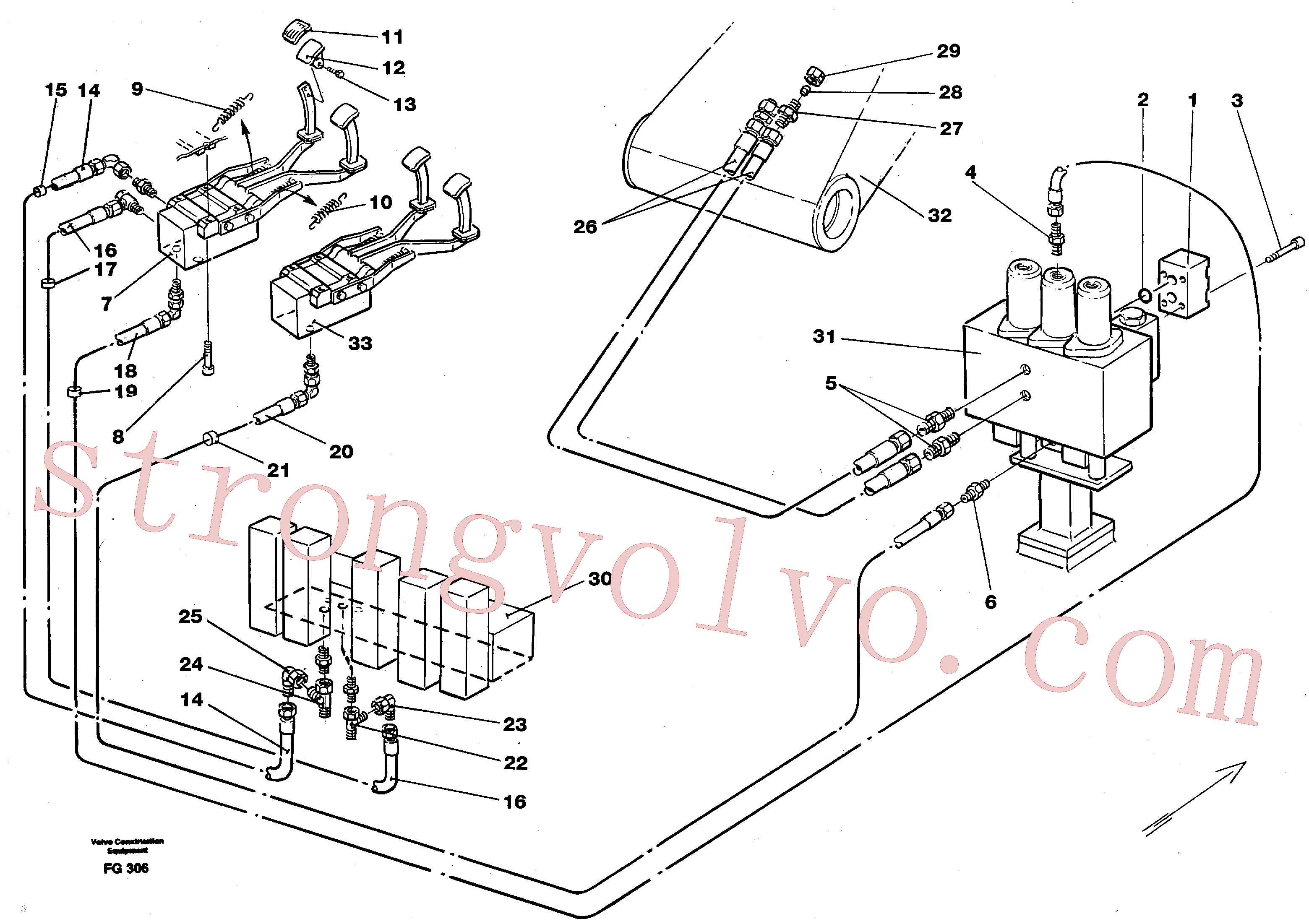 Volvo VOE14245628 Mangueira hidráulica Volvo Acessórios para escavadeira