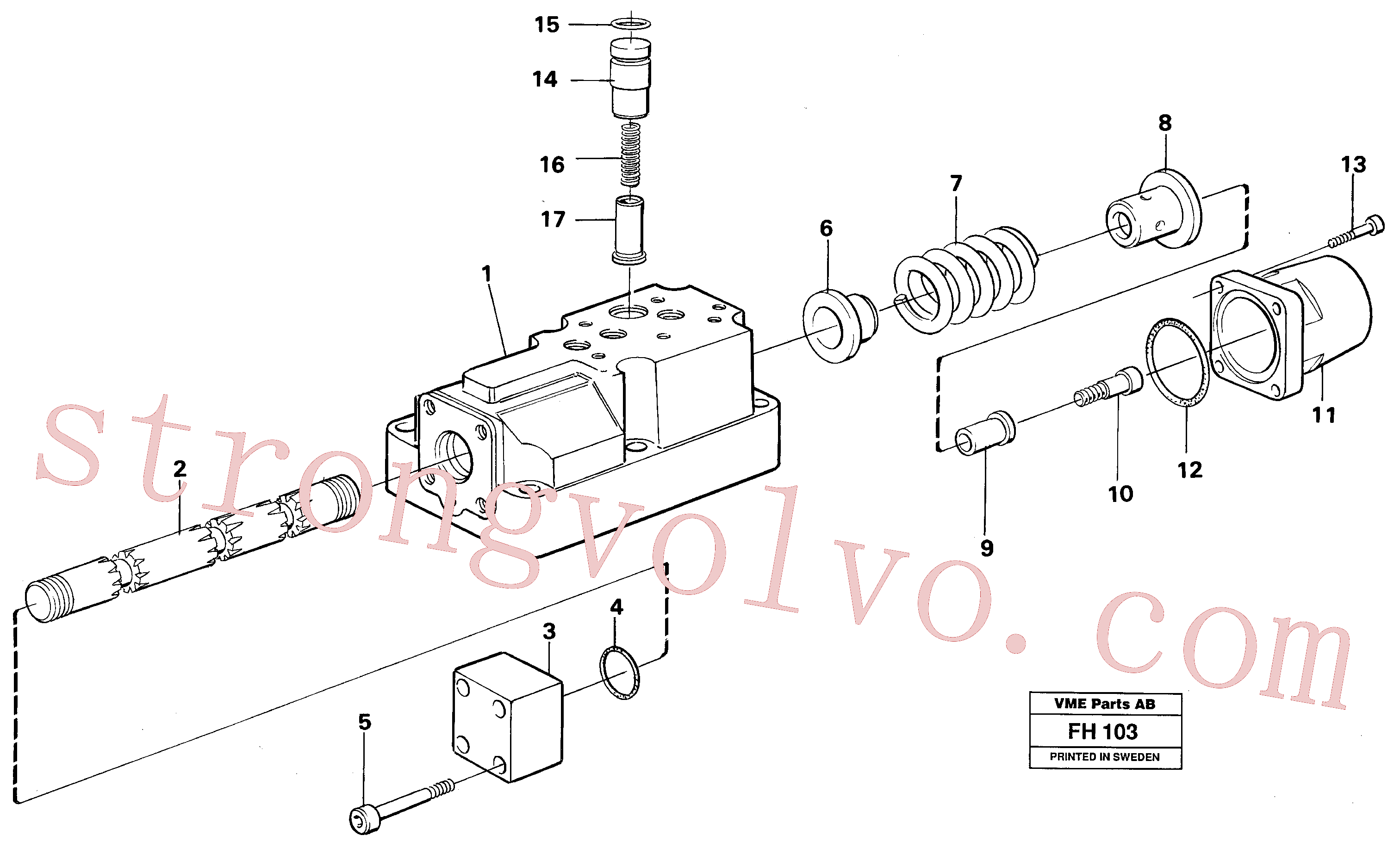 Volvo Montagem VOE14250343 Directional Valve Acessórios