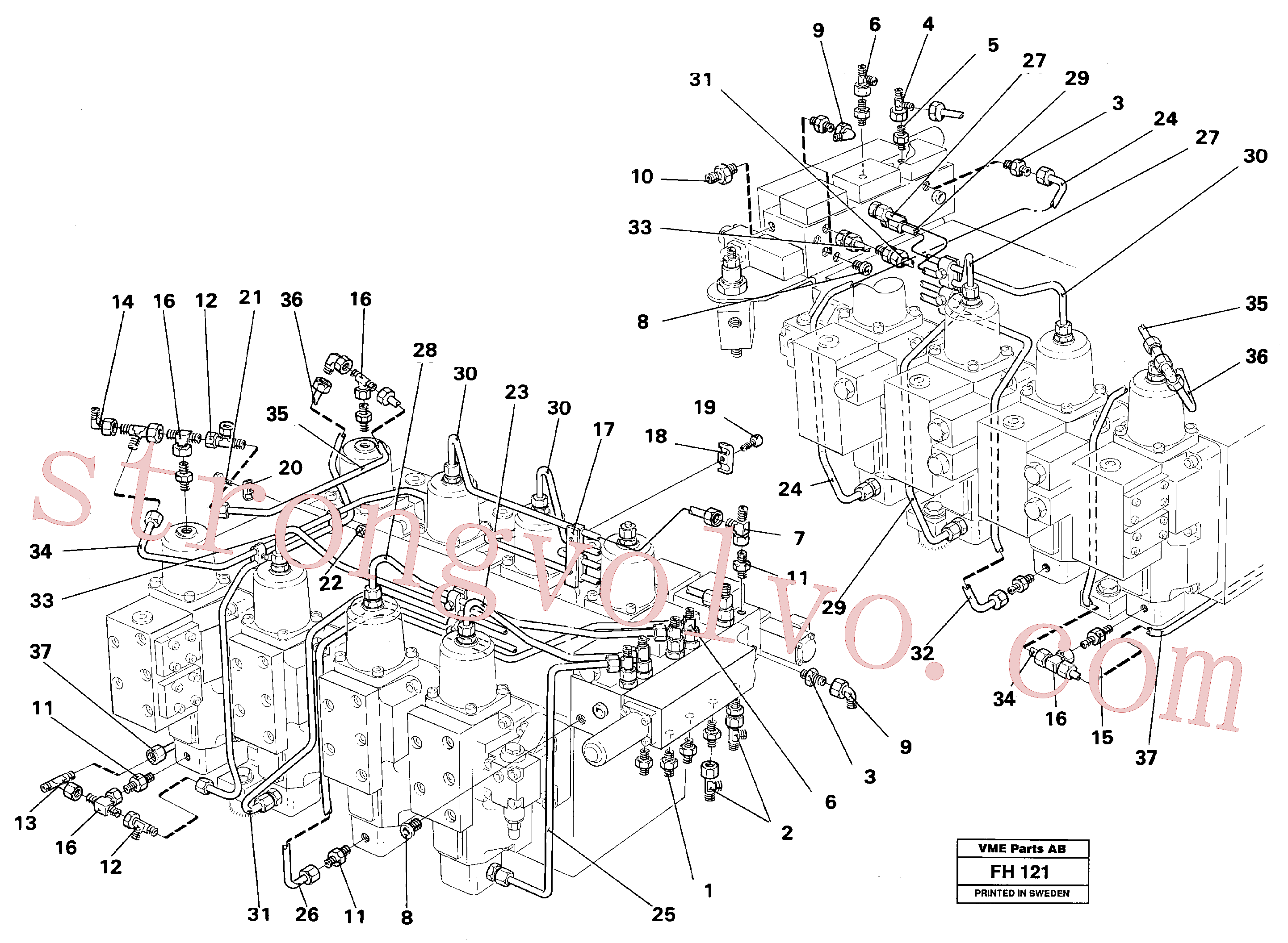 VOE14246654 Tube Assembly Inscreva-se para Volvo Acessórios para escavadeira