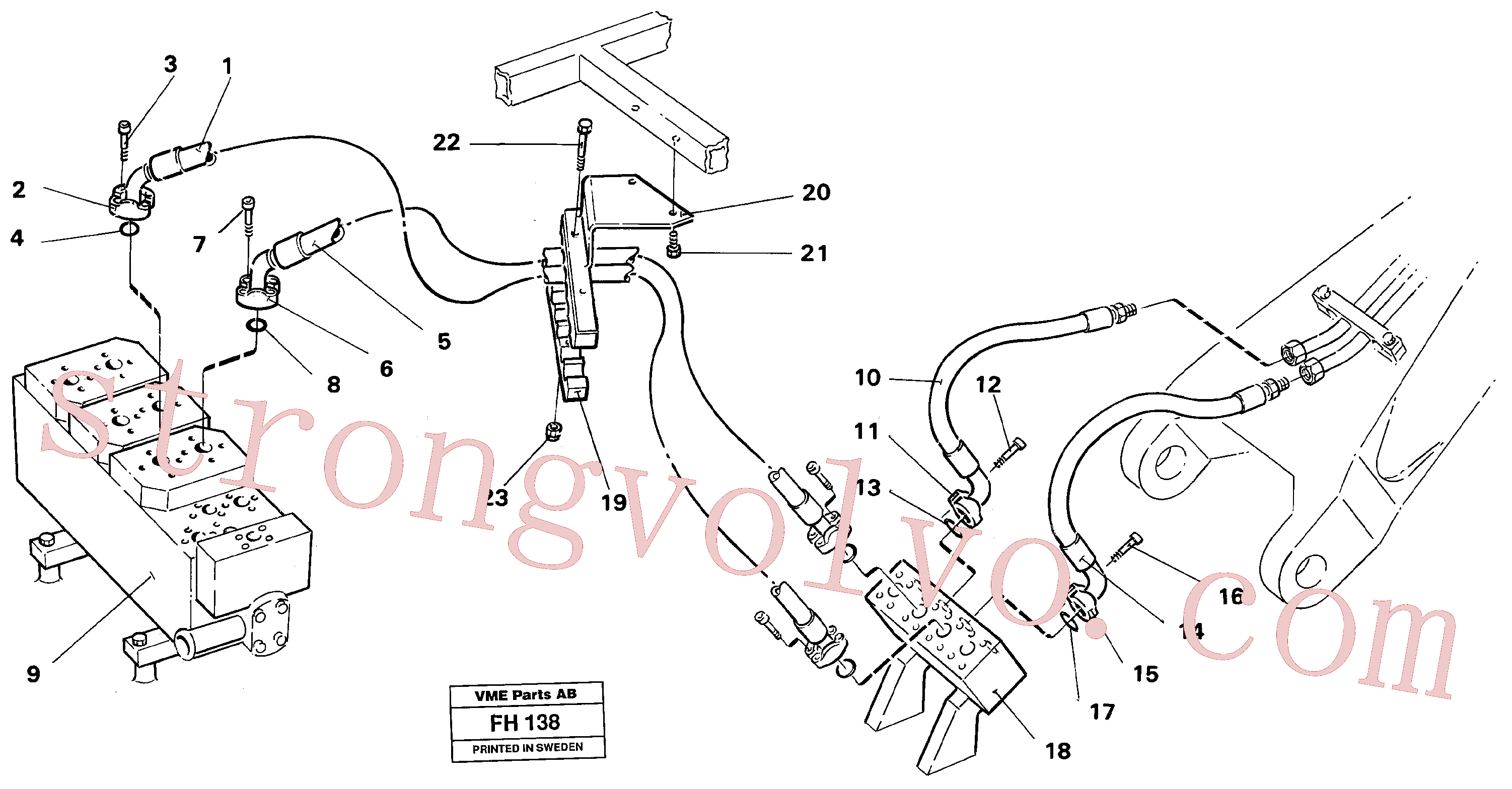 VOE14234587 Retentor de mangueira Volvo escavadeira