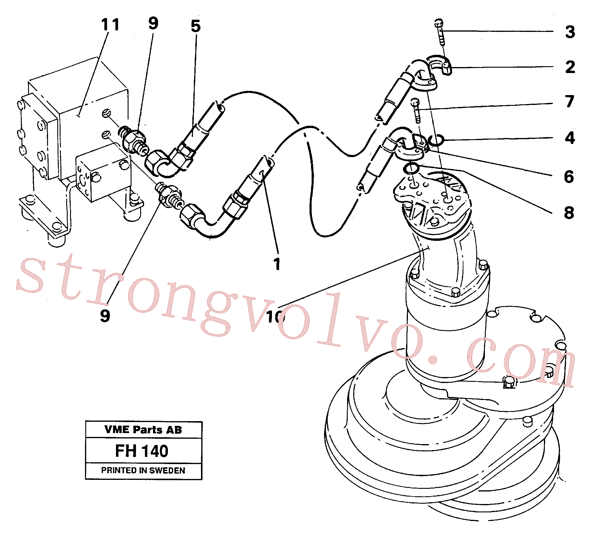 China Made VOE14246348 Mangueira hidráulica Volvo Acessórios para escavadeira
