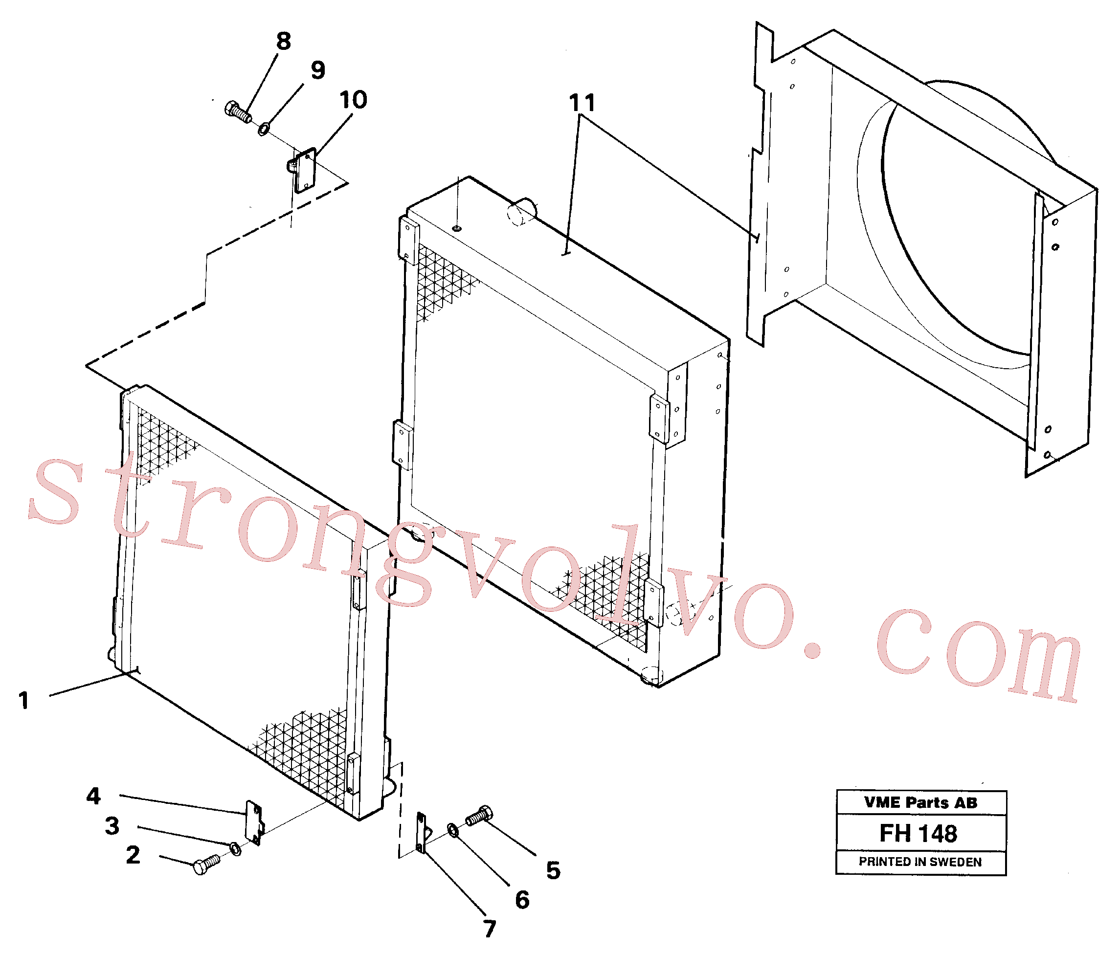 VOE14256177 Volvo Refrigerador de óleo hidráulico(FH148 Montagem)