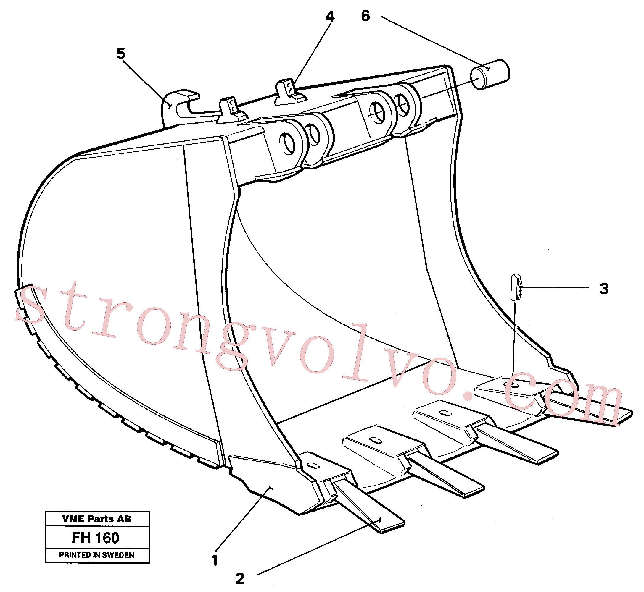 VOE14092851 Volvo Baldes para Quickfit (engate rápido)(FH160 Montagem)