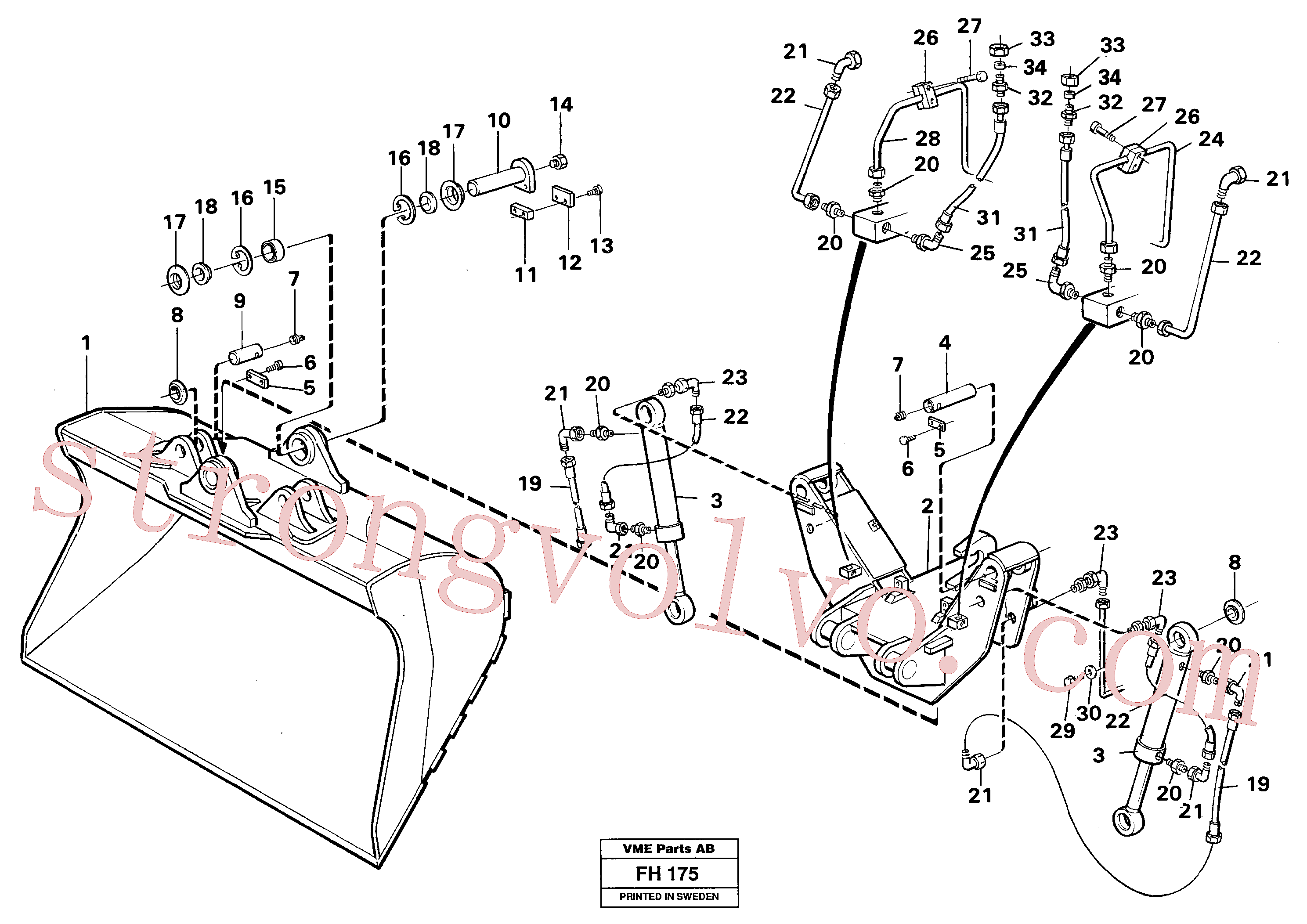 Volvo Acessórios para escavadeira VOE14013475 Tube Plug Acessórios