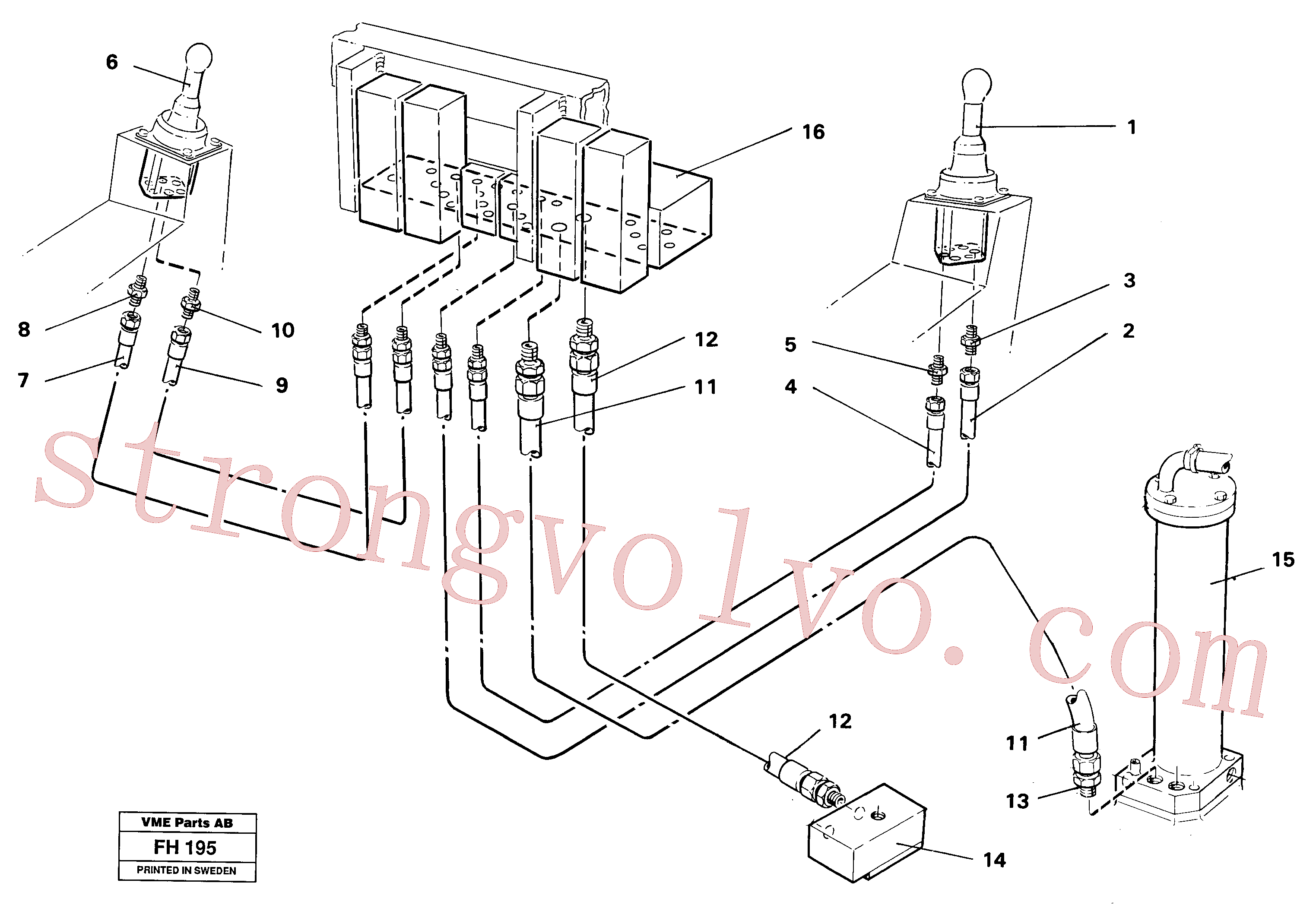 VOE14246022 Adaptador Volvo escavadeira