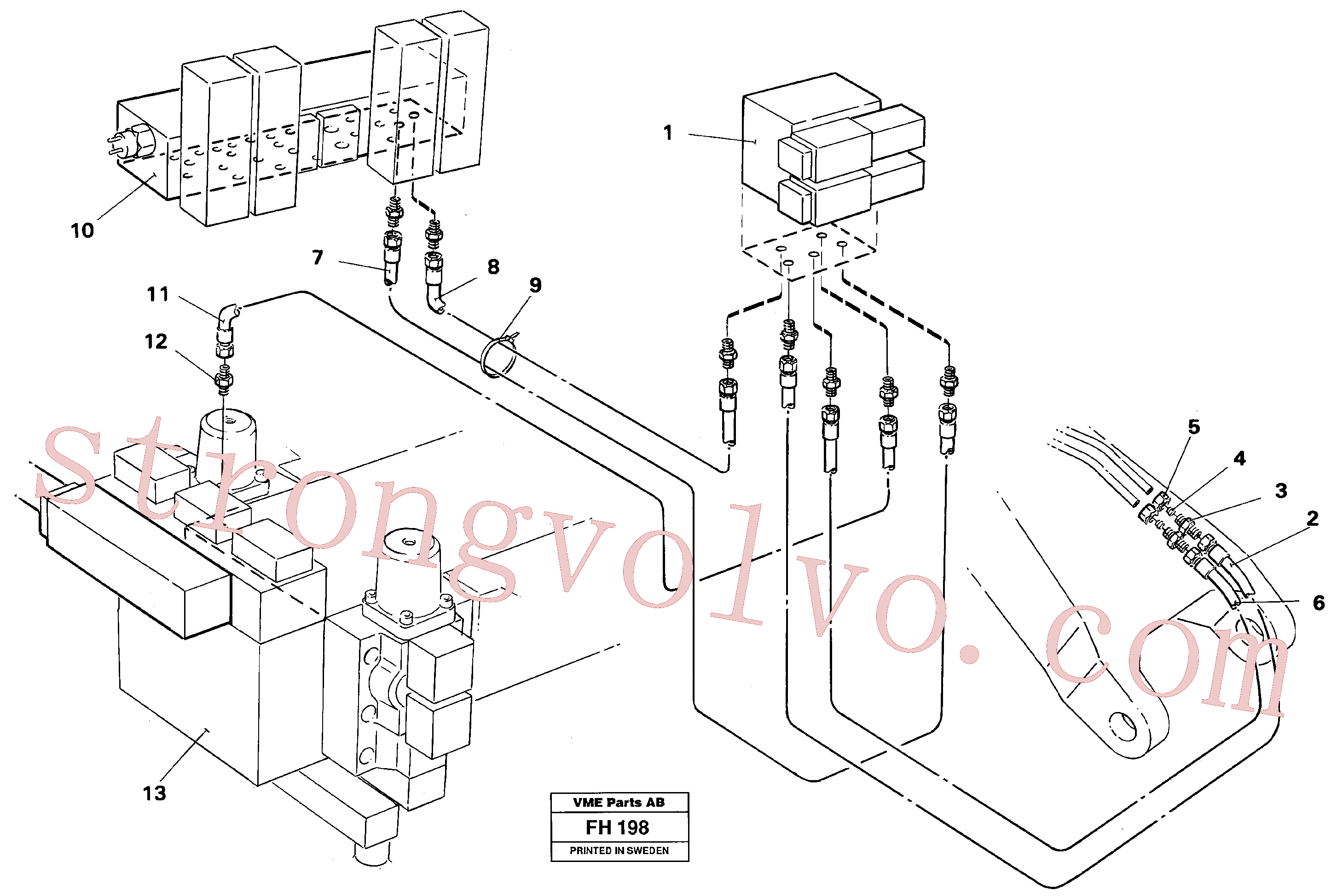VOE14012449 Porca de conexão Volvo escavadeira