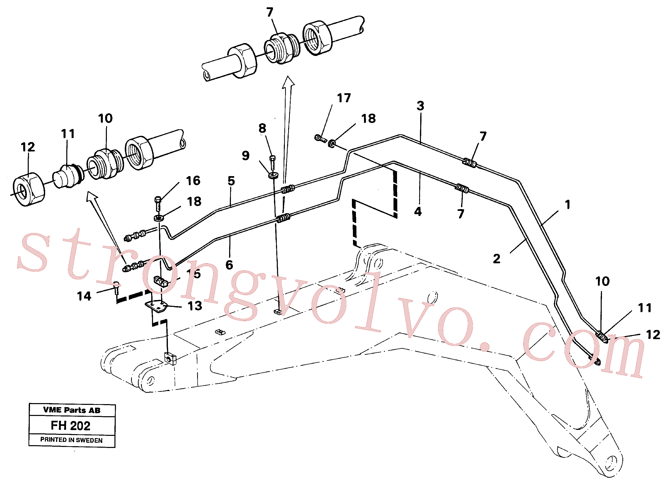 Volvo Montagem VOE14243384 Tube Assembly Acessórios