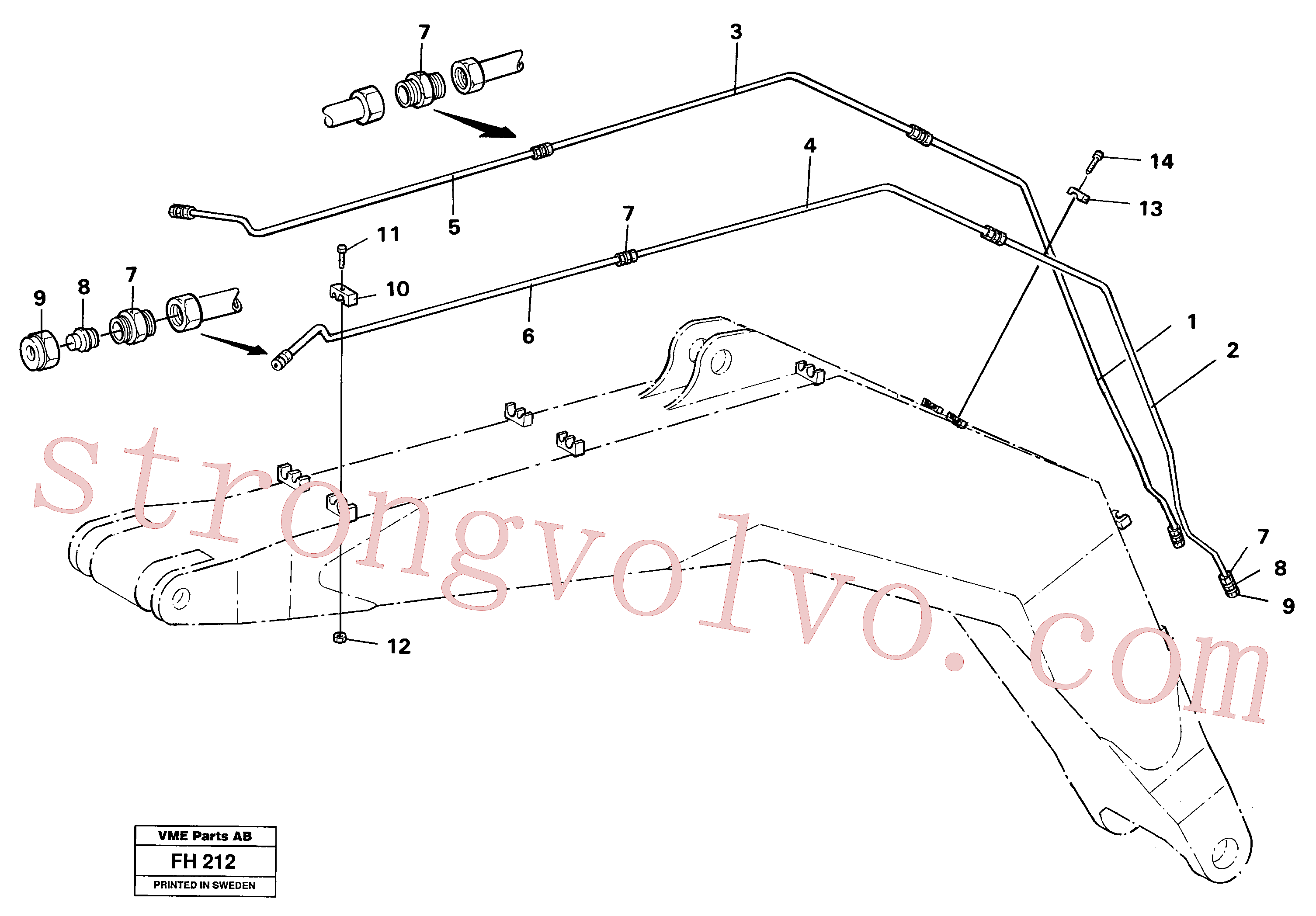 Volvo Montagem VOE14240492 Tube Assembly Acessórios