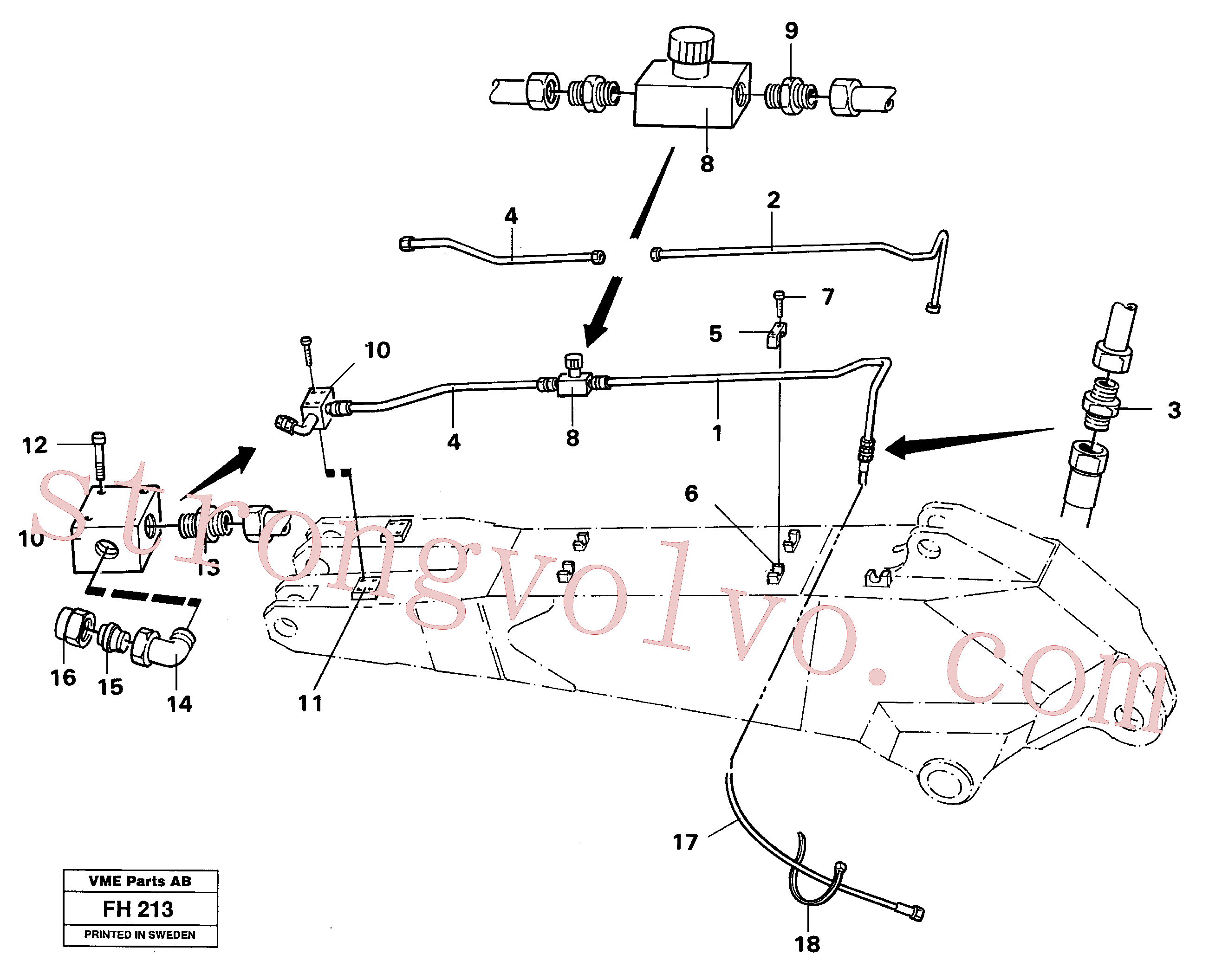 Atacado VOE14241155 Tube Assembly Volvo escavadeira