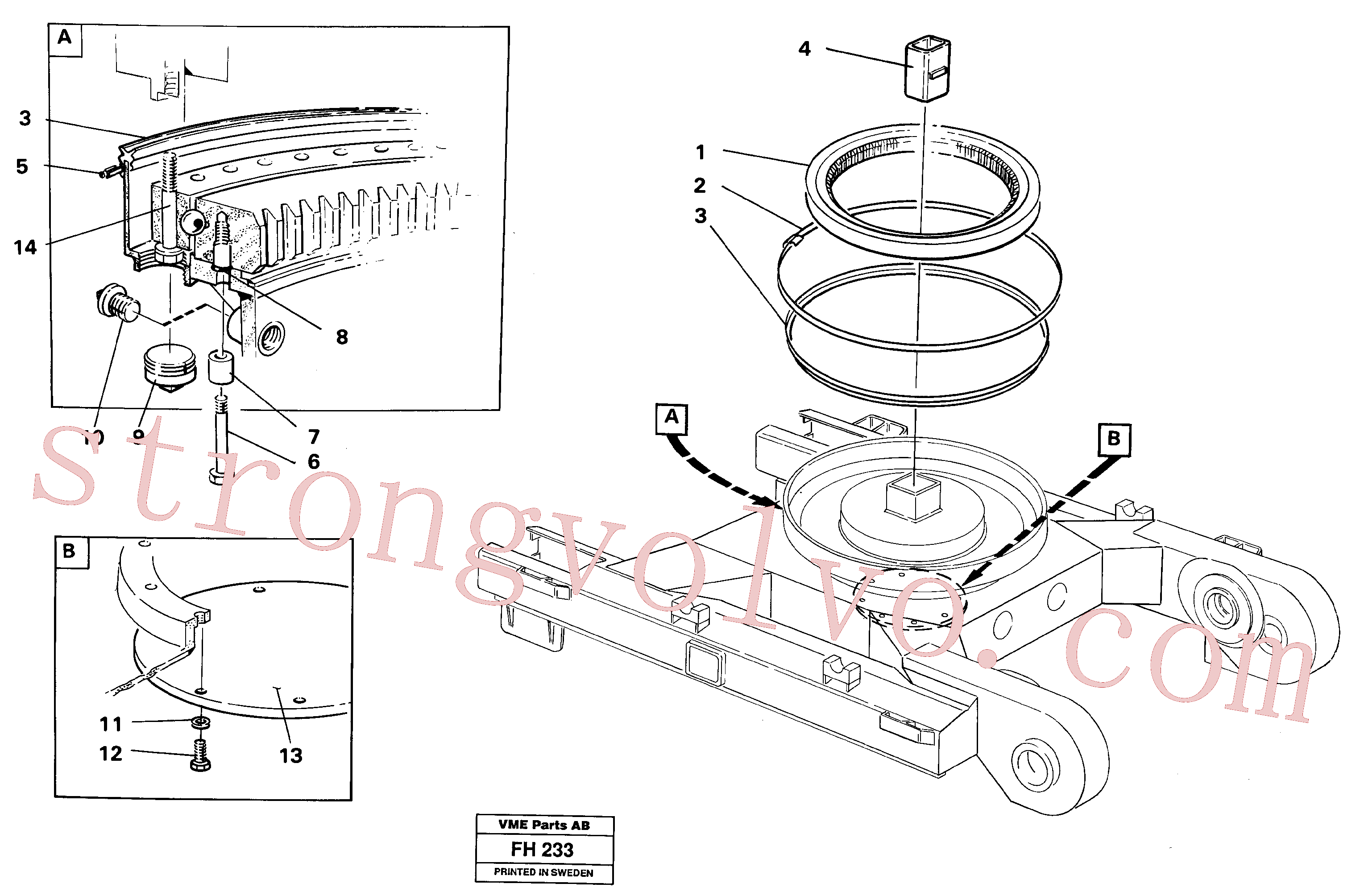 VOE14042980 Volvo Acoplamento do anel rotativo(FH233 Montagem)
