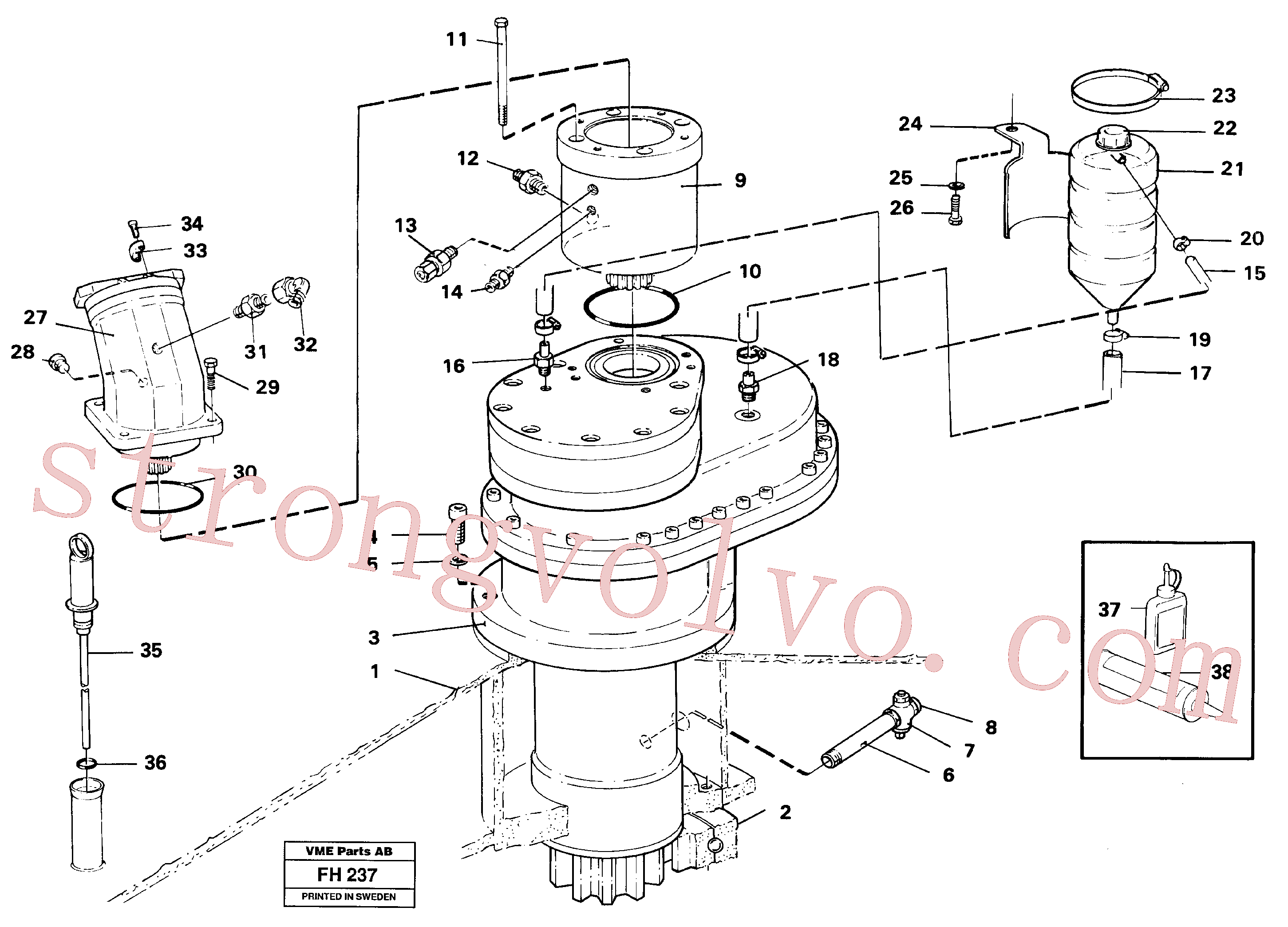 Atacado VOE14054775 Vareta medidora Volvo escavadeira