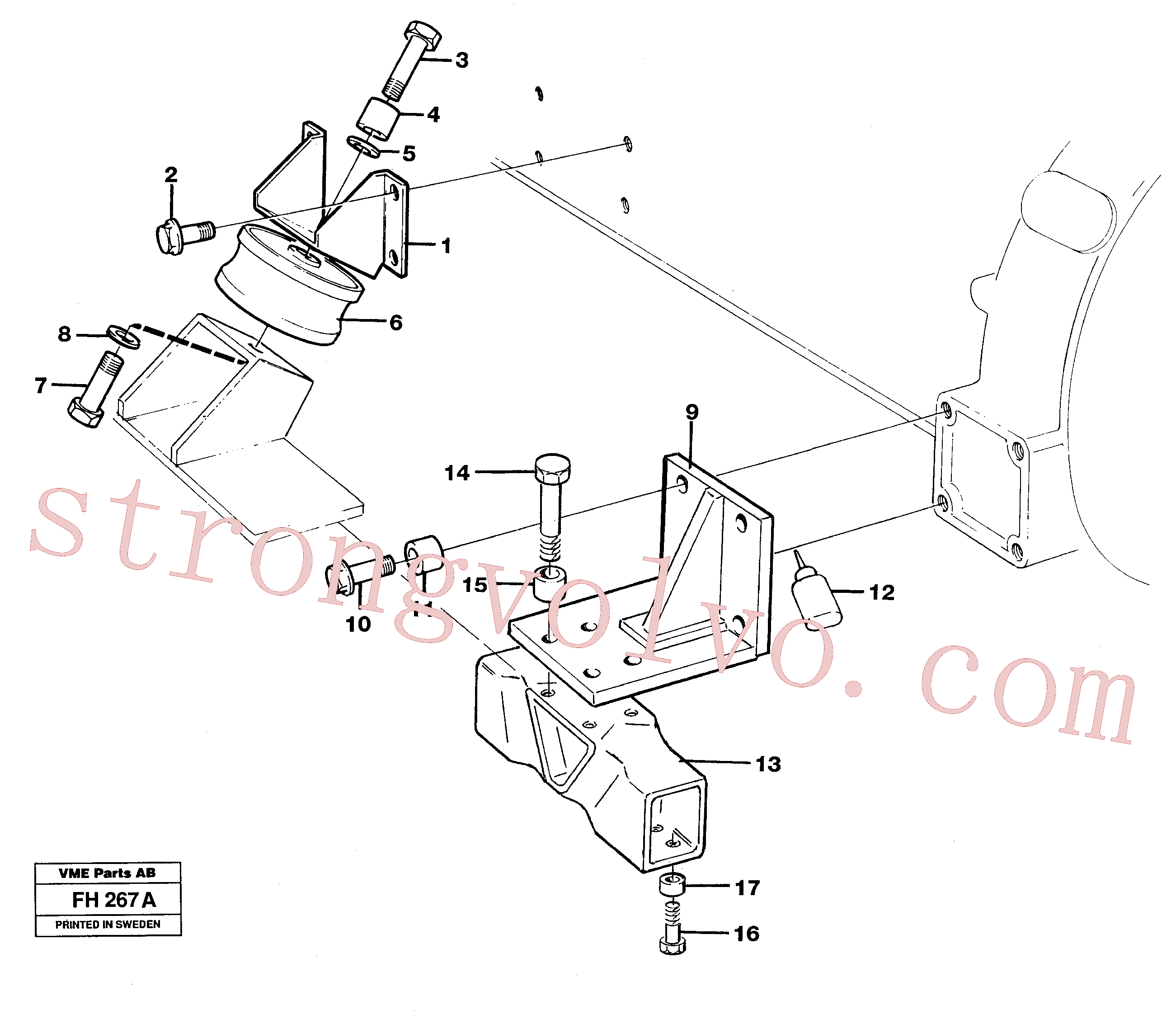 VOE14014921 Volvo Suporte do motor(FH267A Montagem)