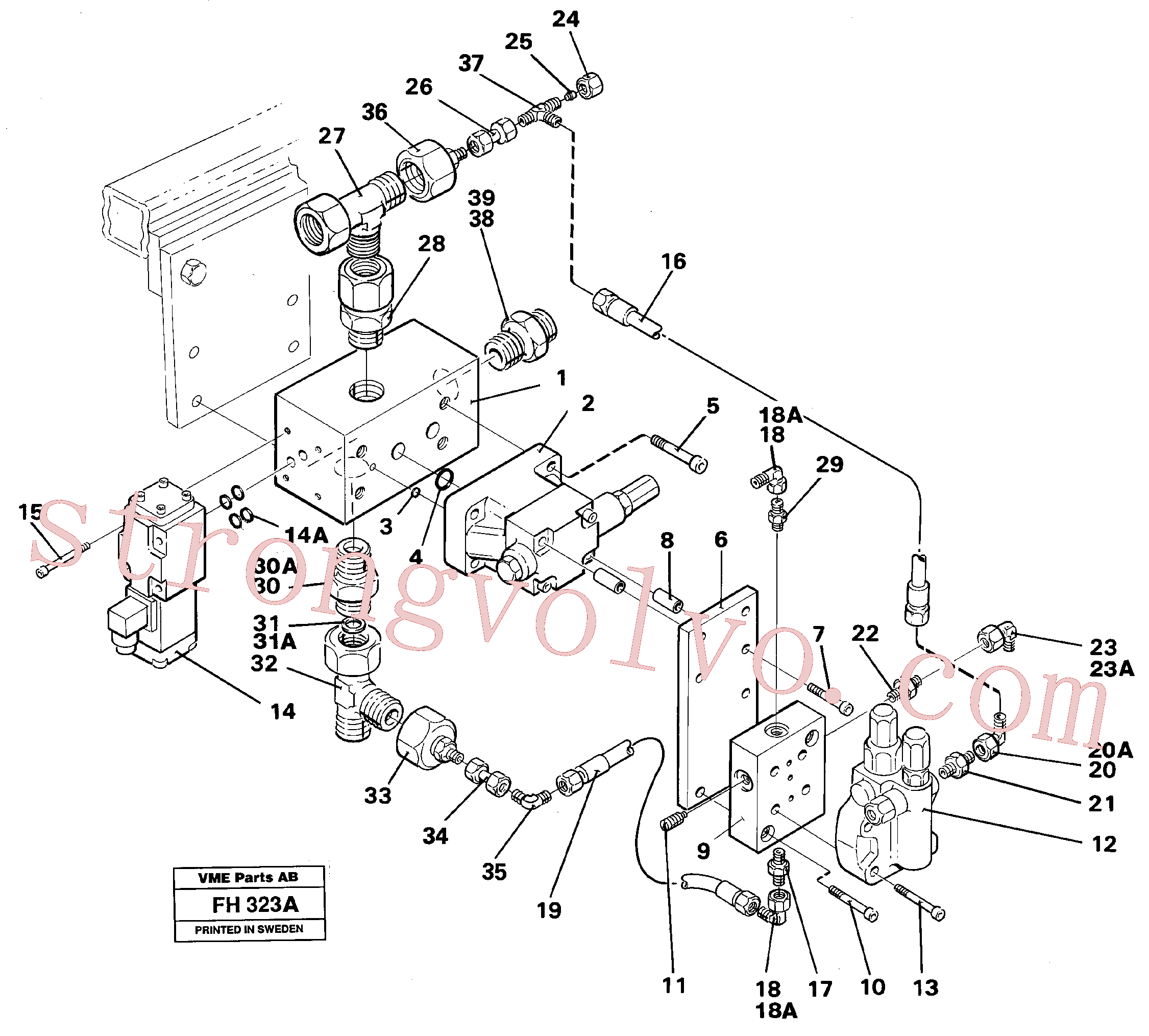VOE14251215 Arruela estranguladora Volvo escavadeira