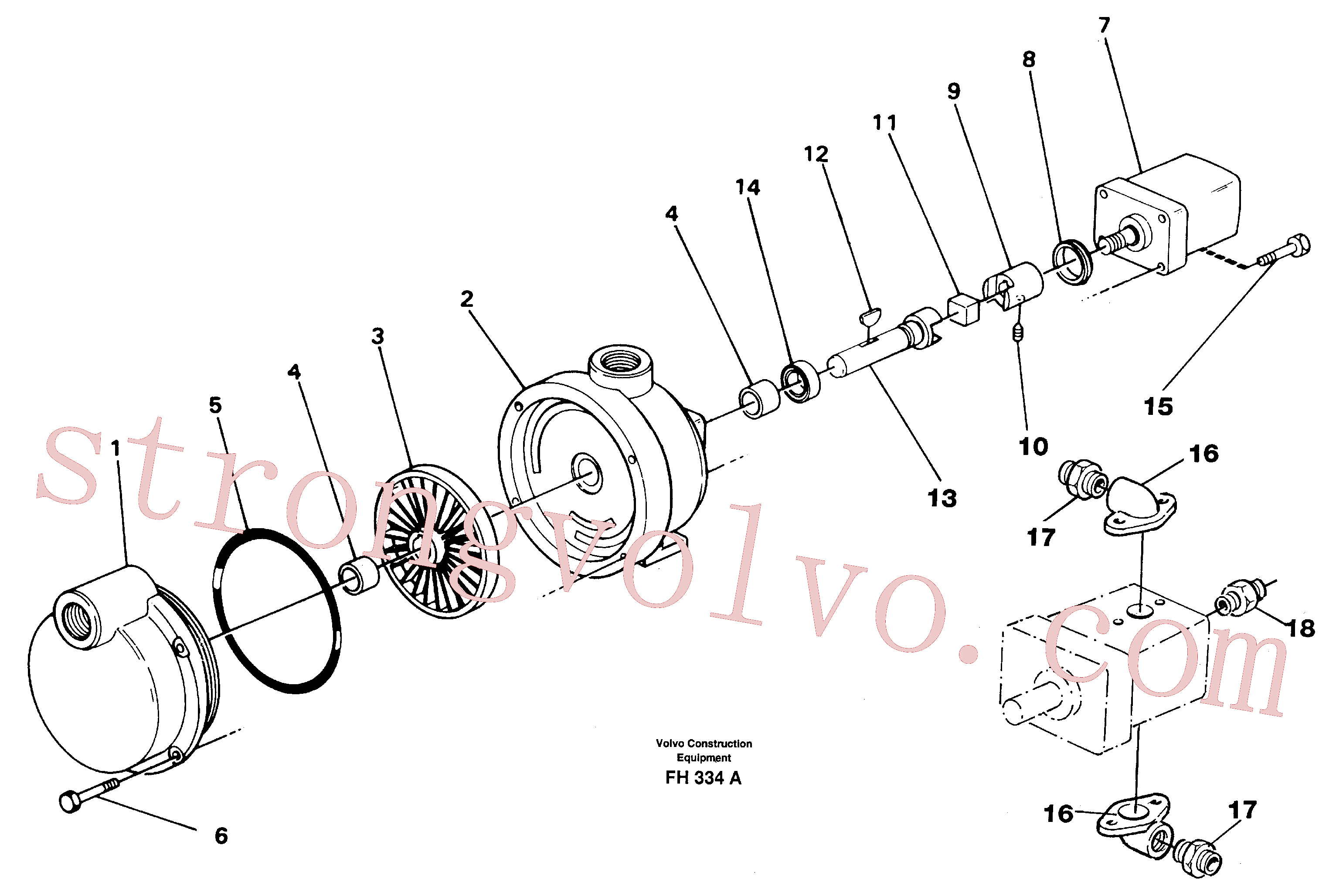 VOE925265 Volvo Bomba de combustível(FH334A Montagem)