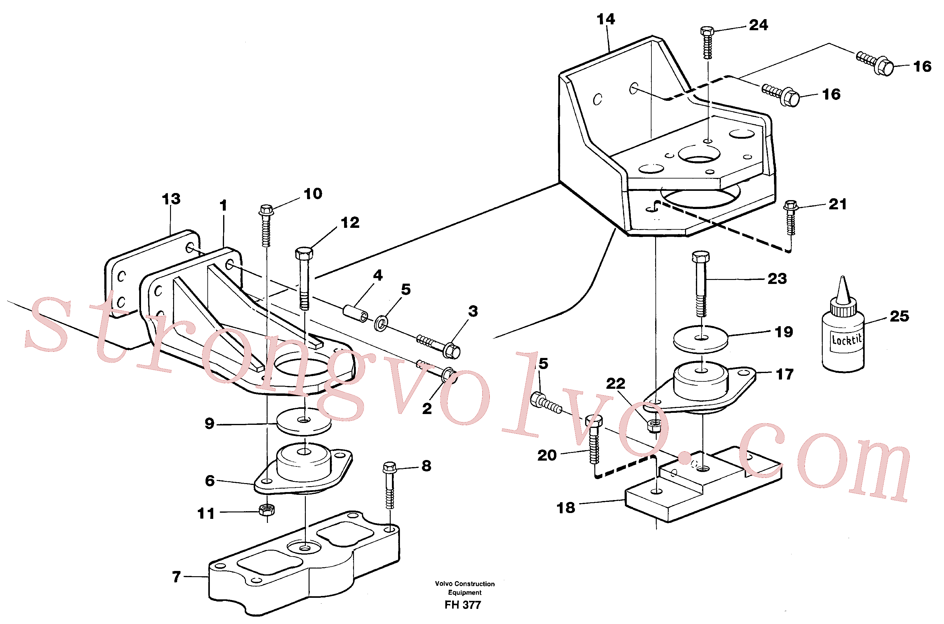 VOE14248468 Volvo Suporte do motor(FH377 Montagem)
