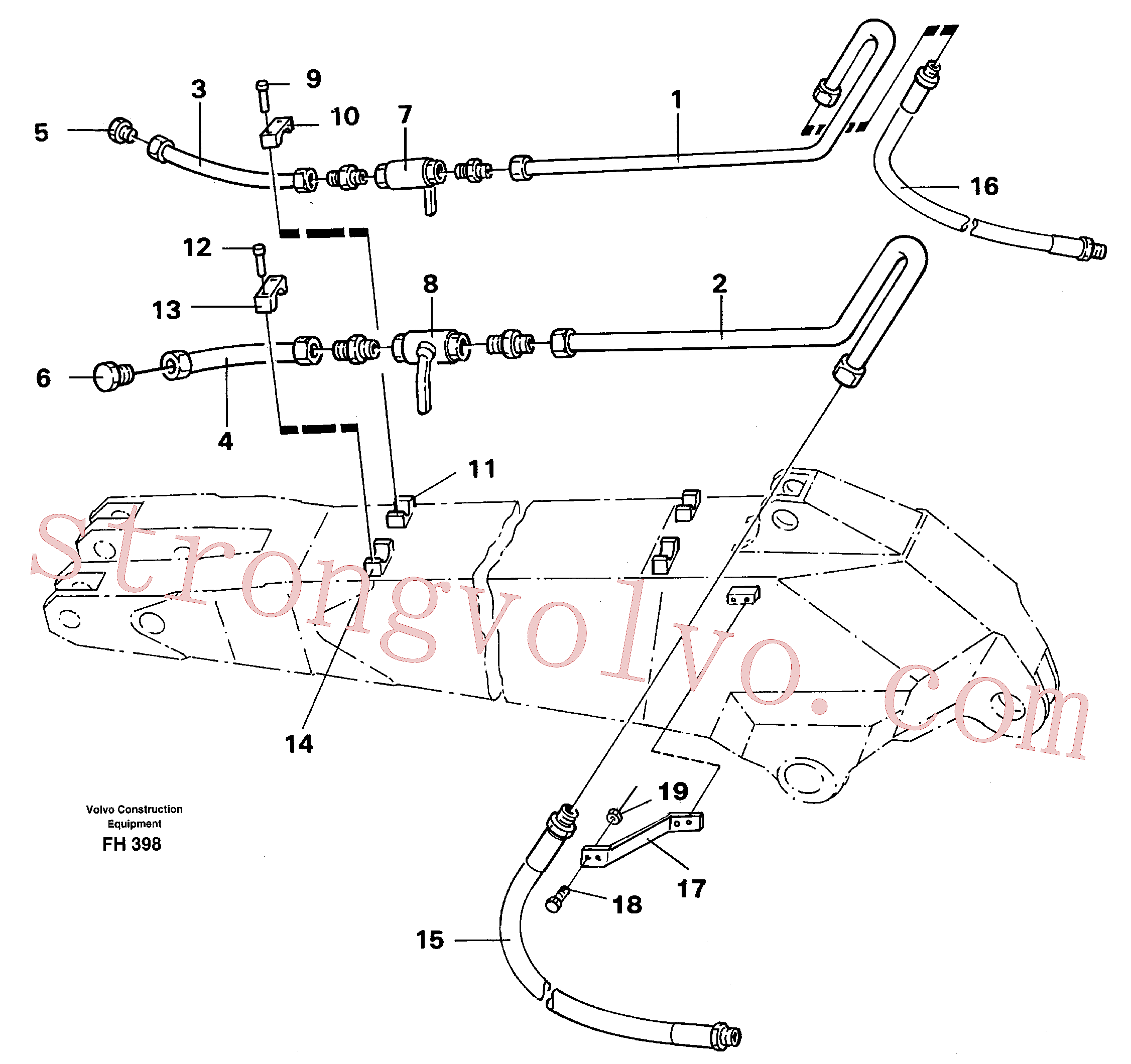VOE14247149 Tube Assembly Volvo escavadeira