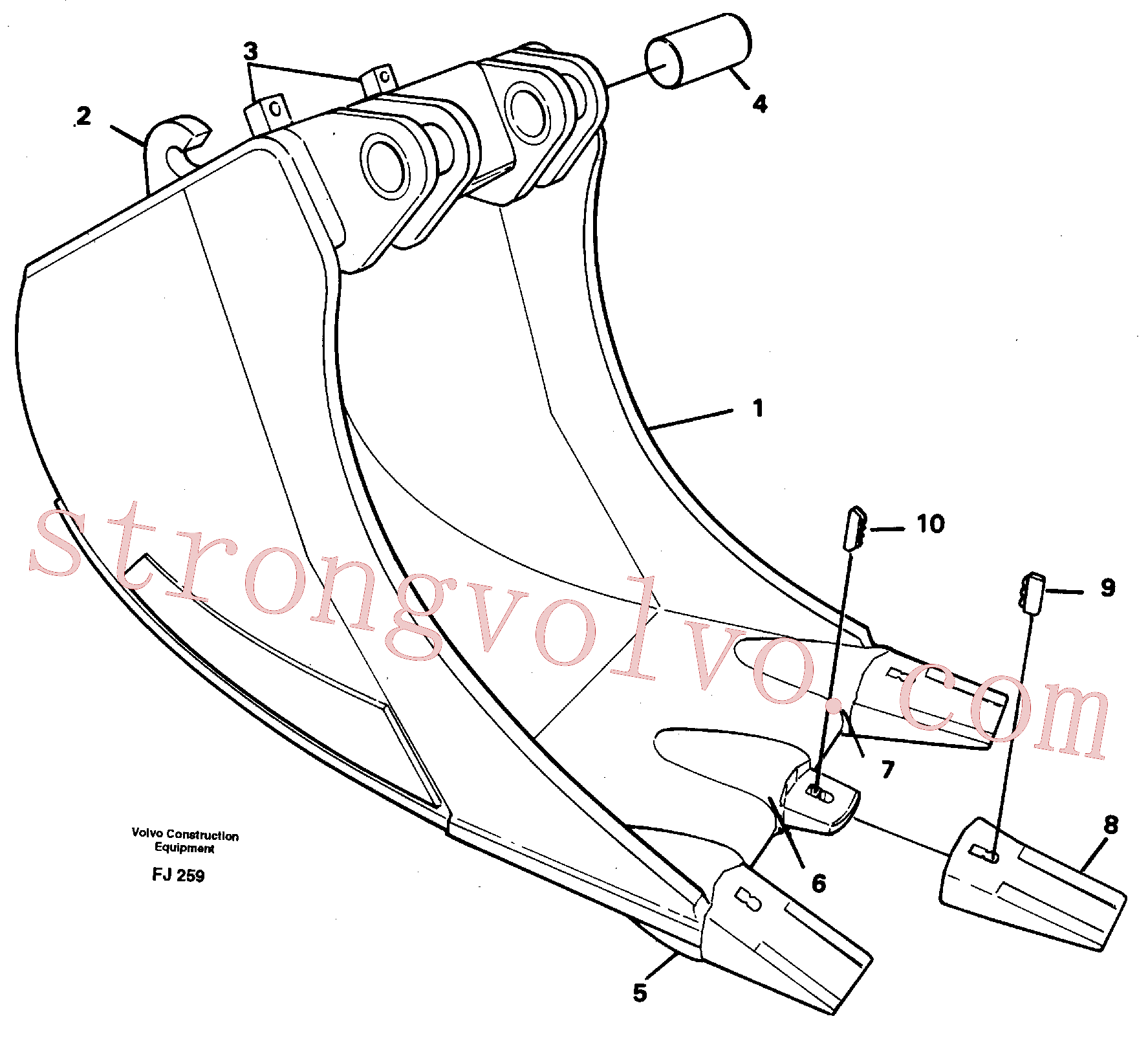 VOE14087434 Lug Inscreva-se para Volvo Acessórios para escavadeira