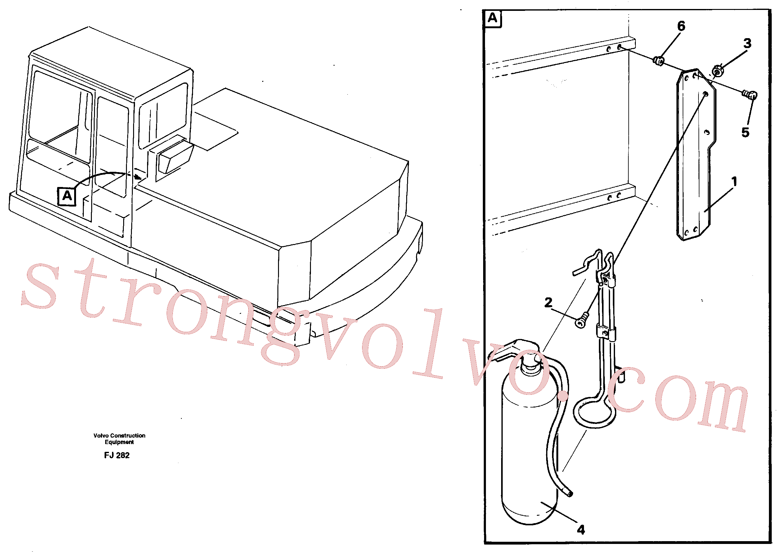 VOE14213882 Volvo Extintor de incêndio(FJ282 Montagem)