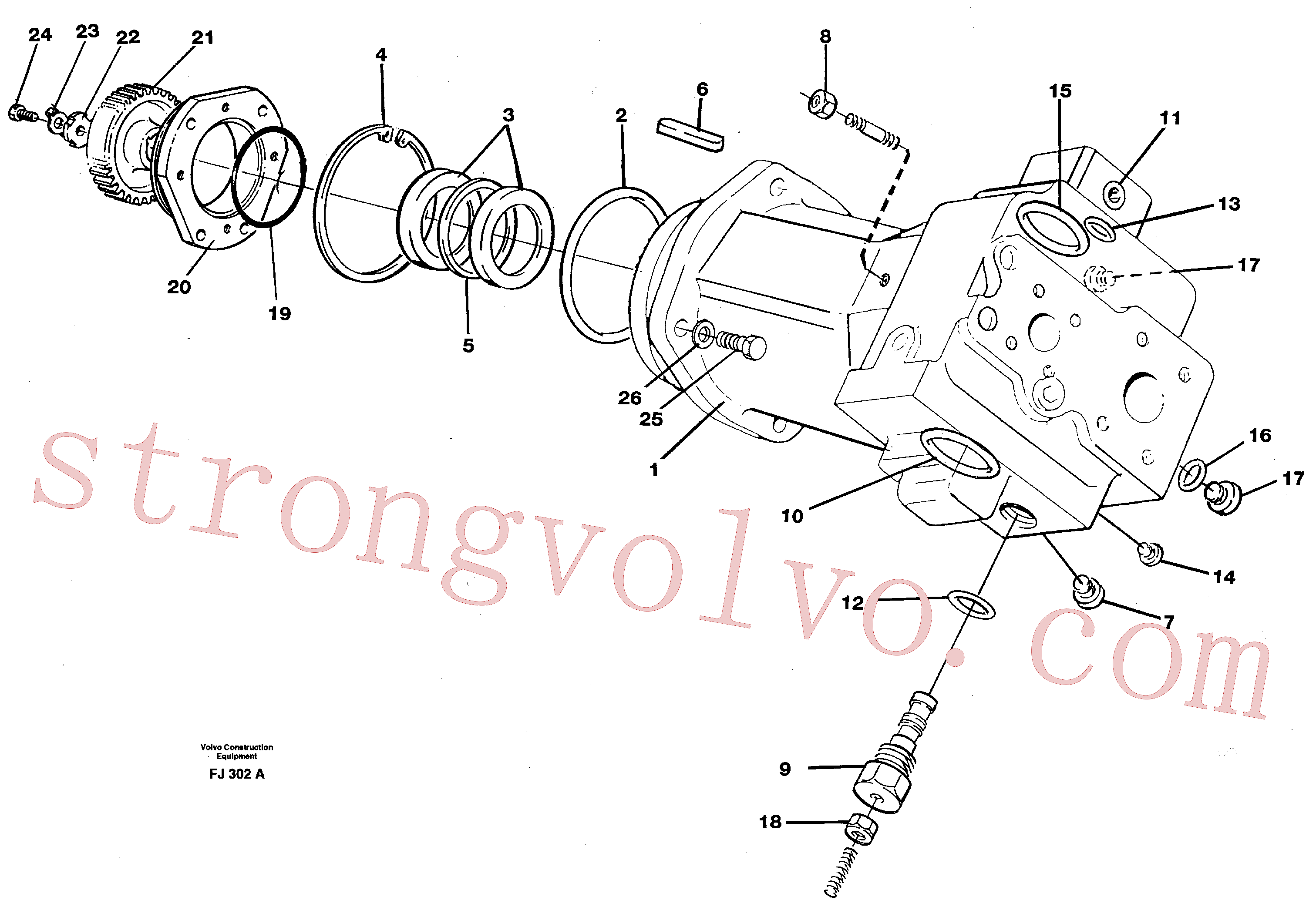 VOE14053721 Volvo Bomba hidráulica(FJ302A Montagem)