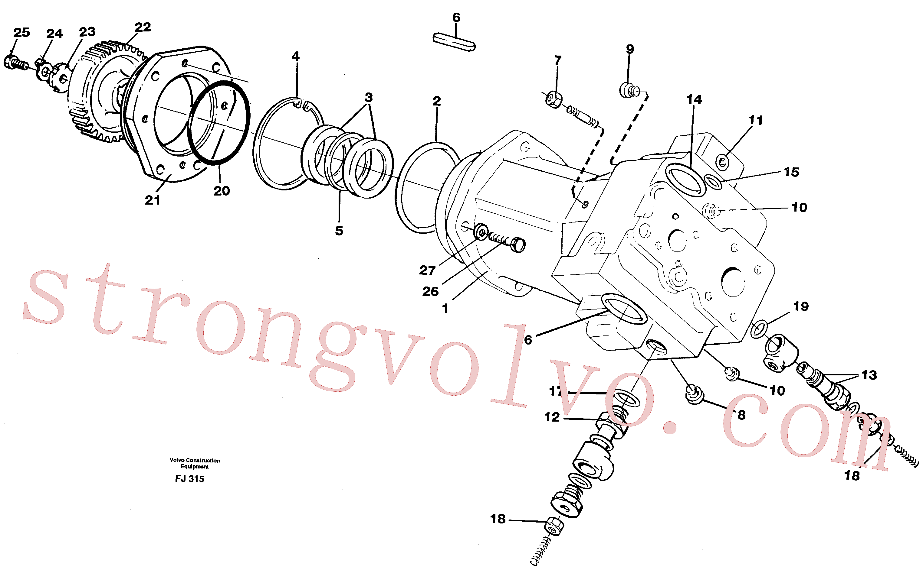 VOE14211606 Volvo Bomba hidráulica(FJ315 Montagem)