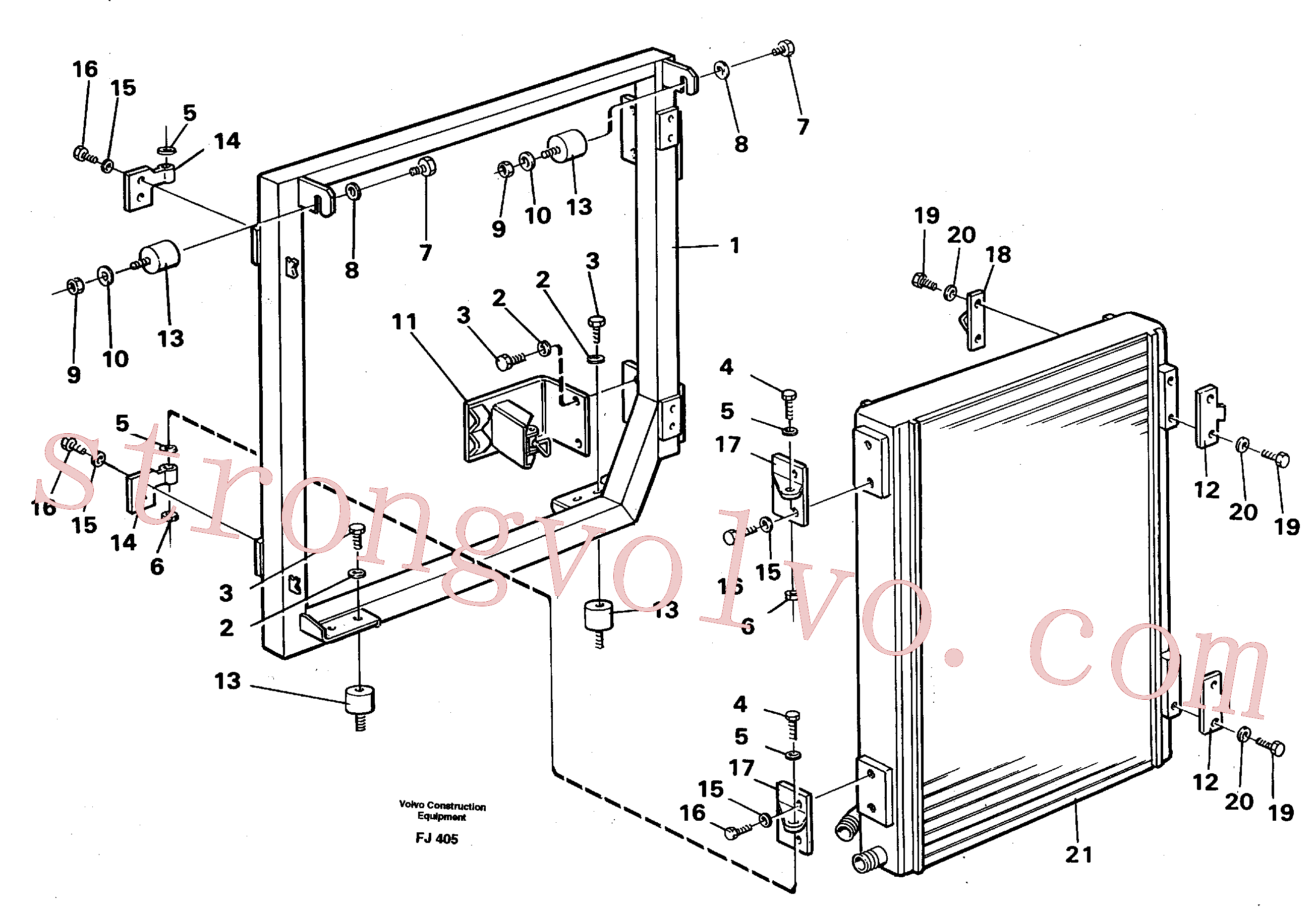 VOE14257489 Volvo Refrigerador de óleo hidráulico(FJ405 Montagem)