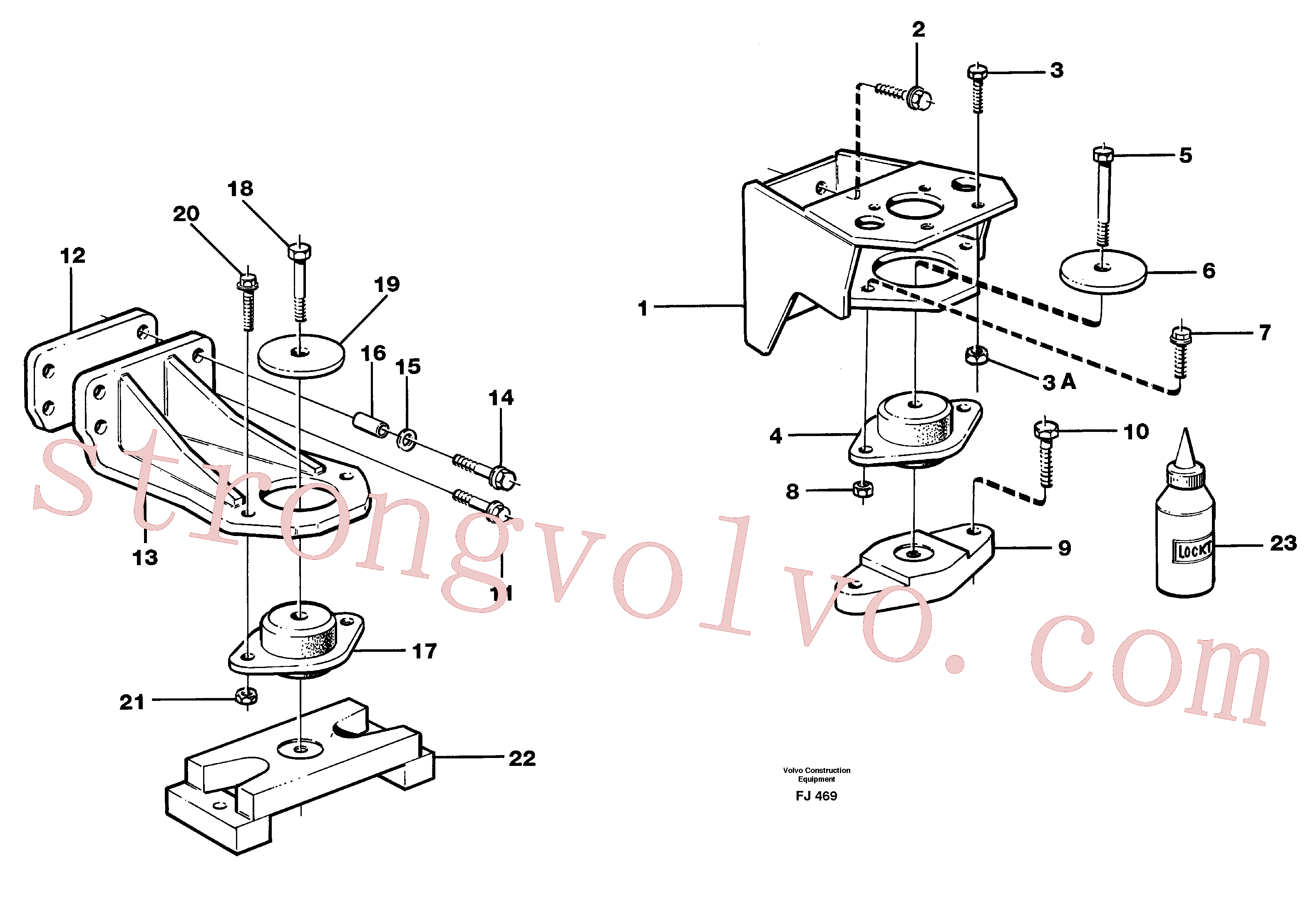 VOE14023342 Volvo Suporte do motor(FJ469 Montagem)