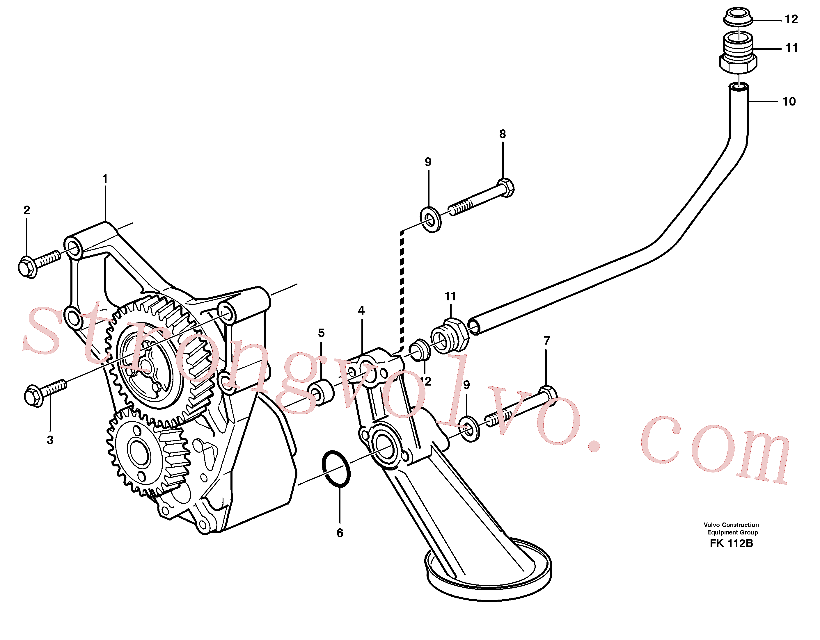 ZM7092974 Volvo Sistema de óleo lubrificante(FK112B Montagem)